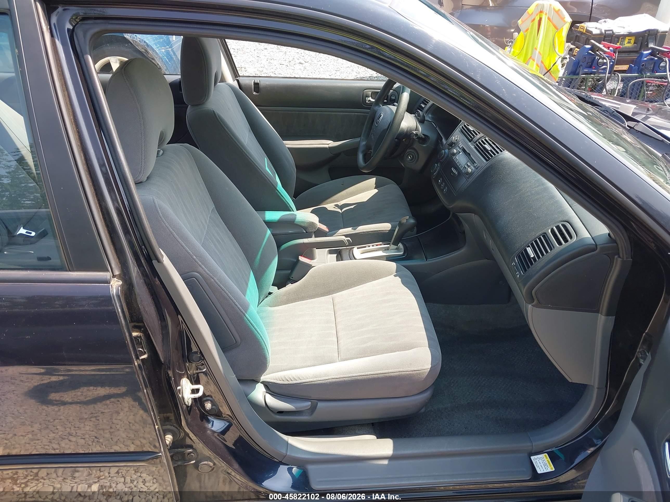 2004 Honda Civic Lx Black vin: 2HGES166X4H505466