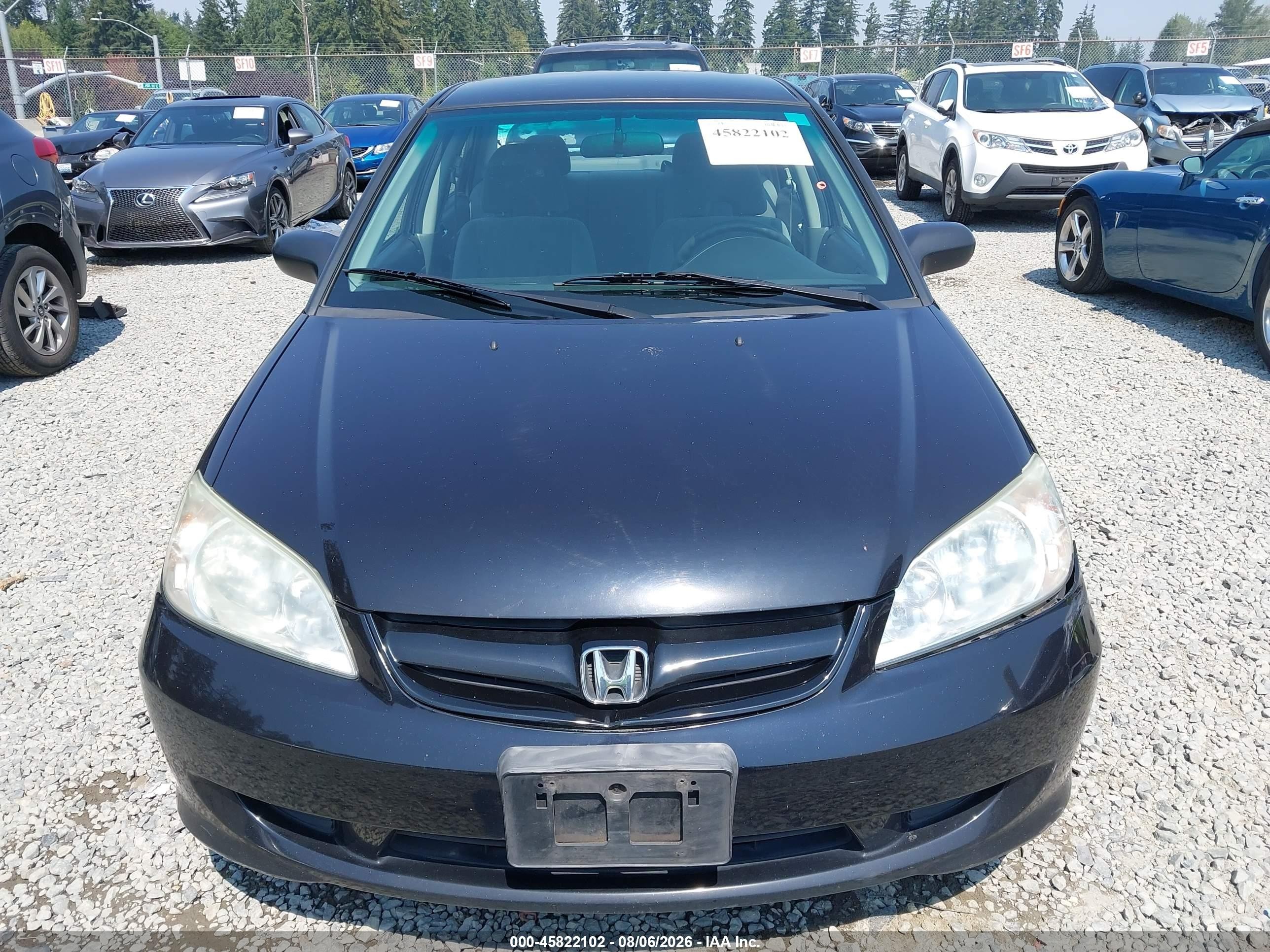 2004 Honda Civic Lx Black vin: 2HGES166X4H505466