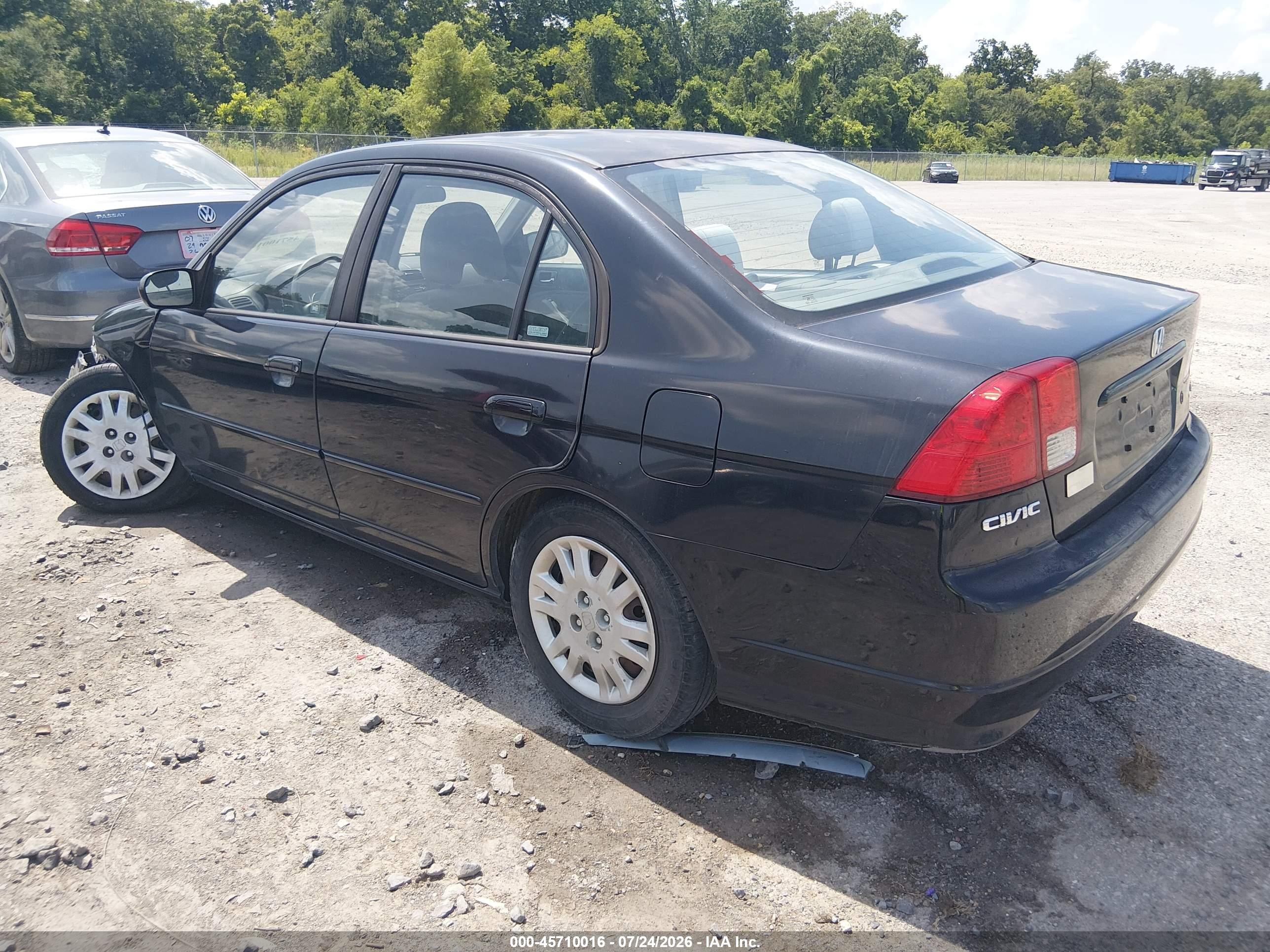 2005 Honda Civic Lx Black vin: 2HGES166X5H556113