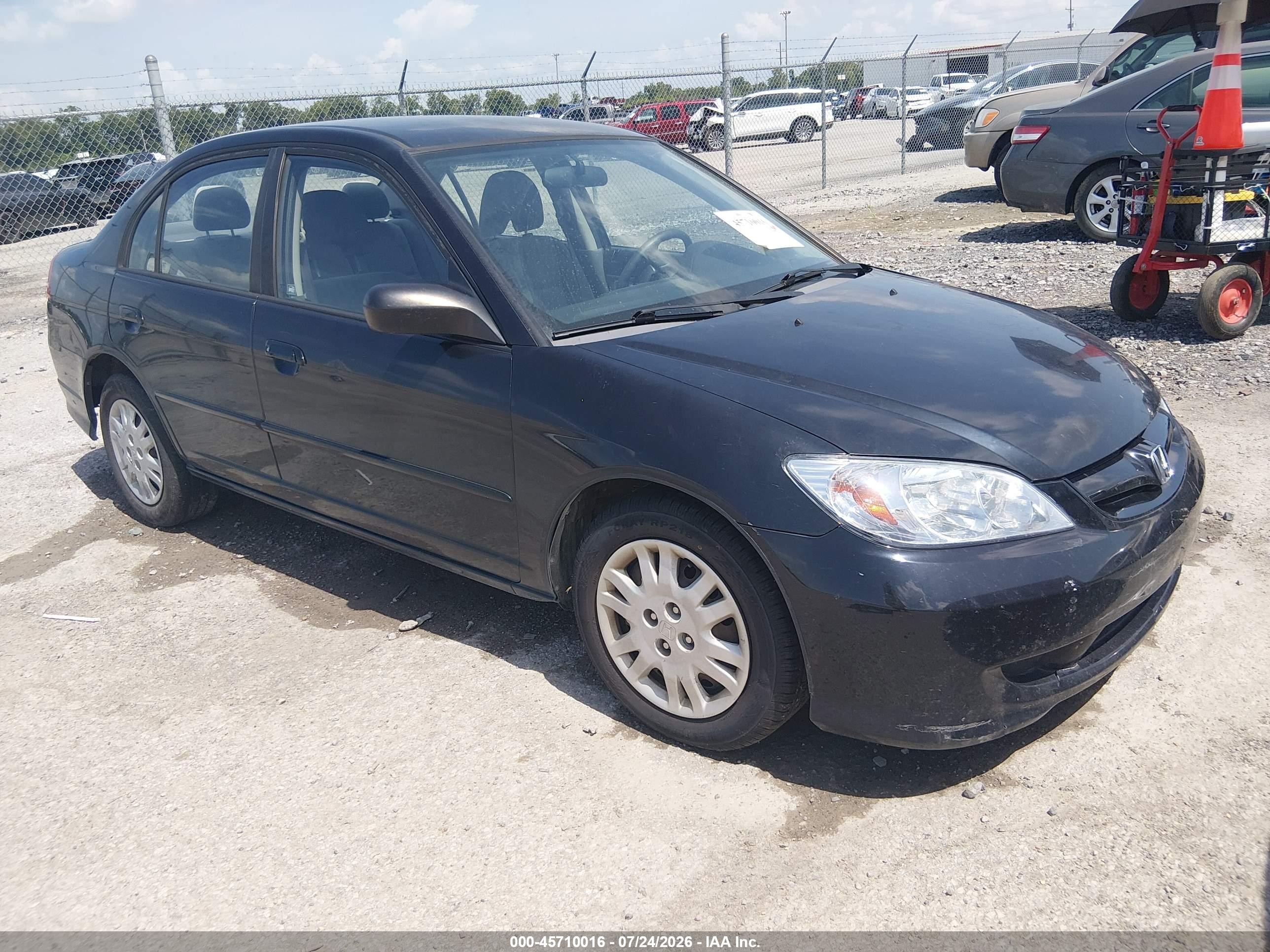 2005 Honda Civic Lx Black vin: 2HGES166X5H556113
