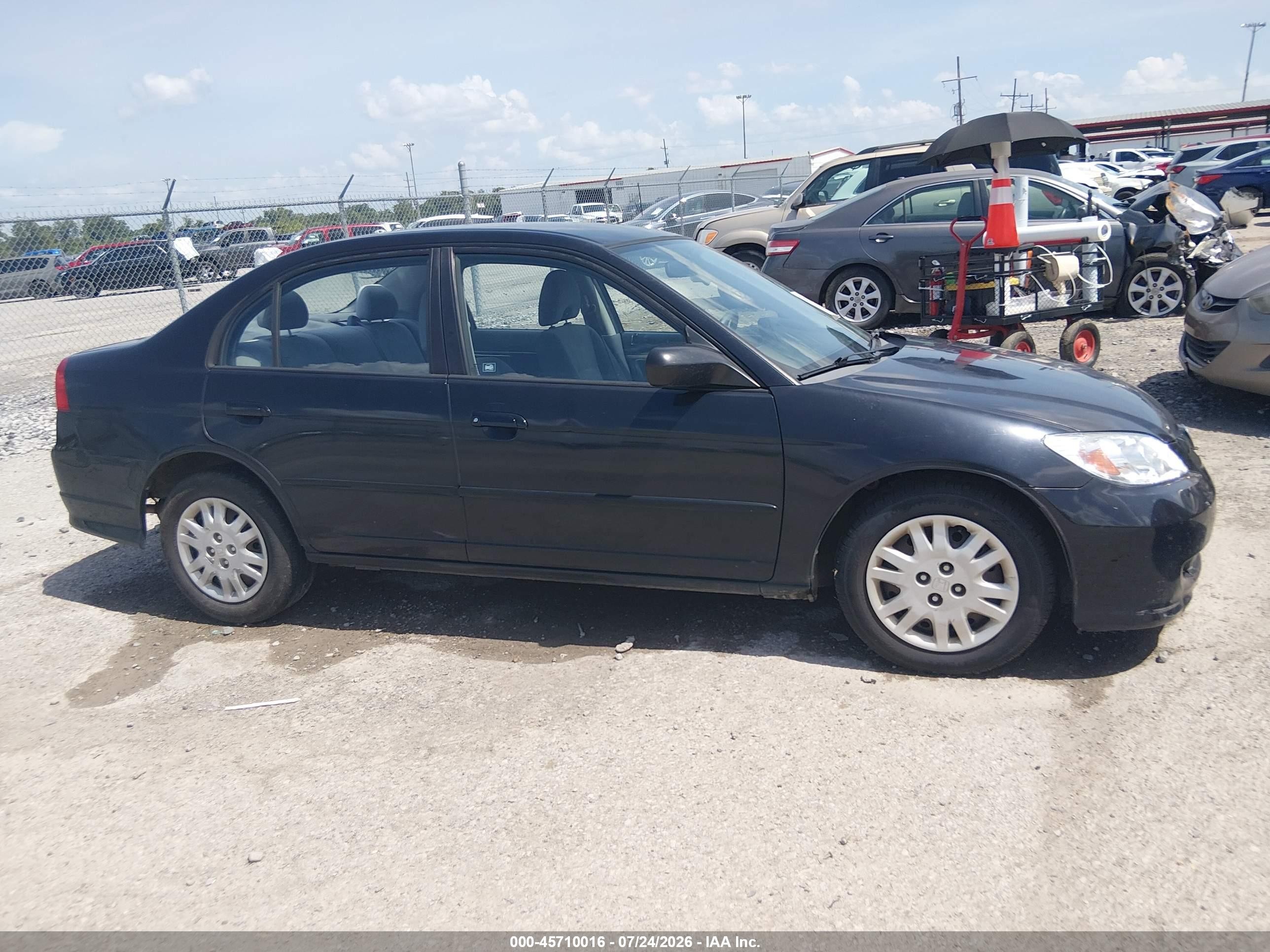 2005 Honda Civic Lx Black vin: 2HGES166X5H556113