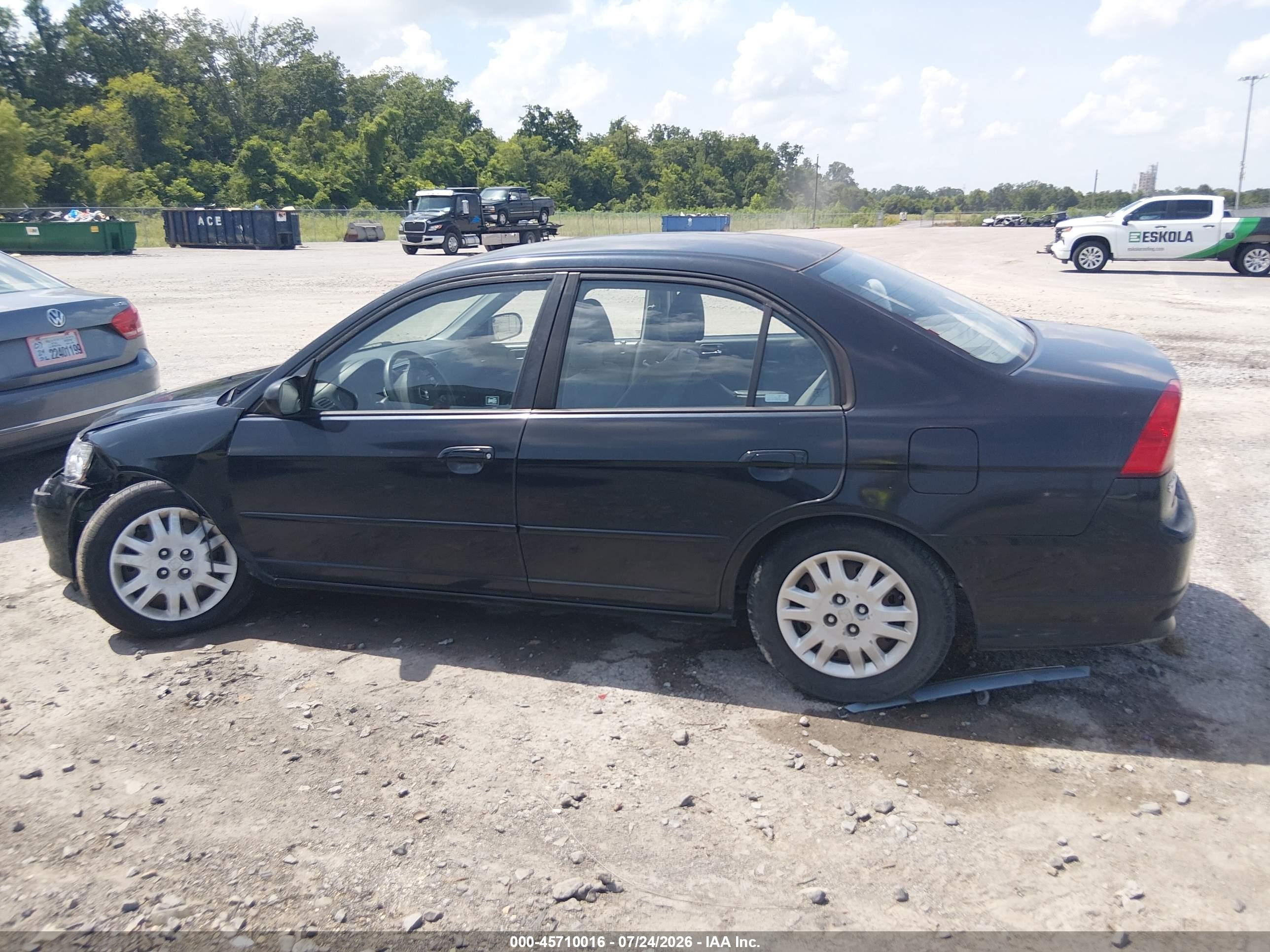 2005 Honda Civic Lx Black vin: 2HGES166X5H556113