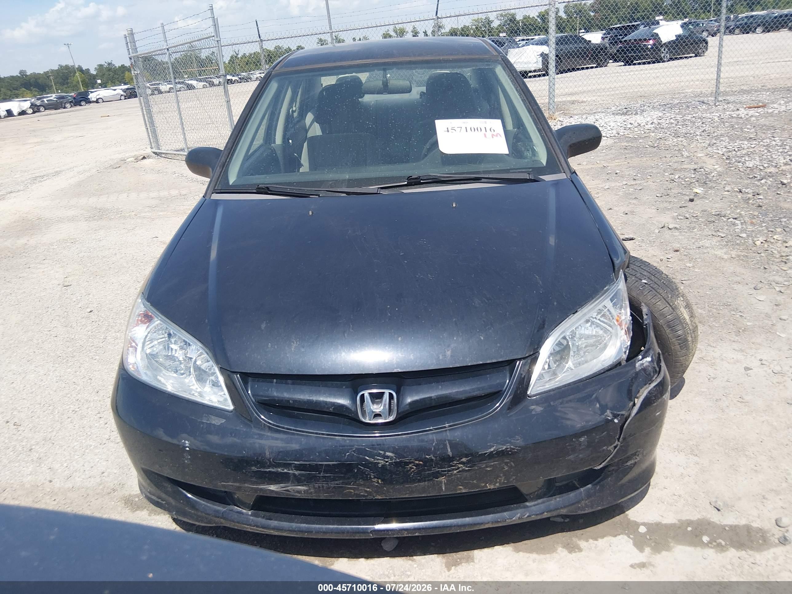 2005 Honda Civic Lx Black vin: 2HGES166X5H556113