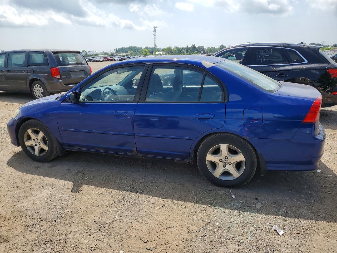 2005 Honda Civic Ex Blue vin: 2HGES16825H019768