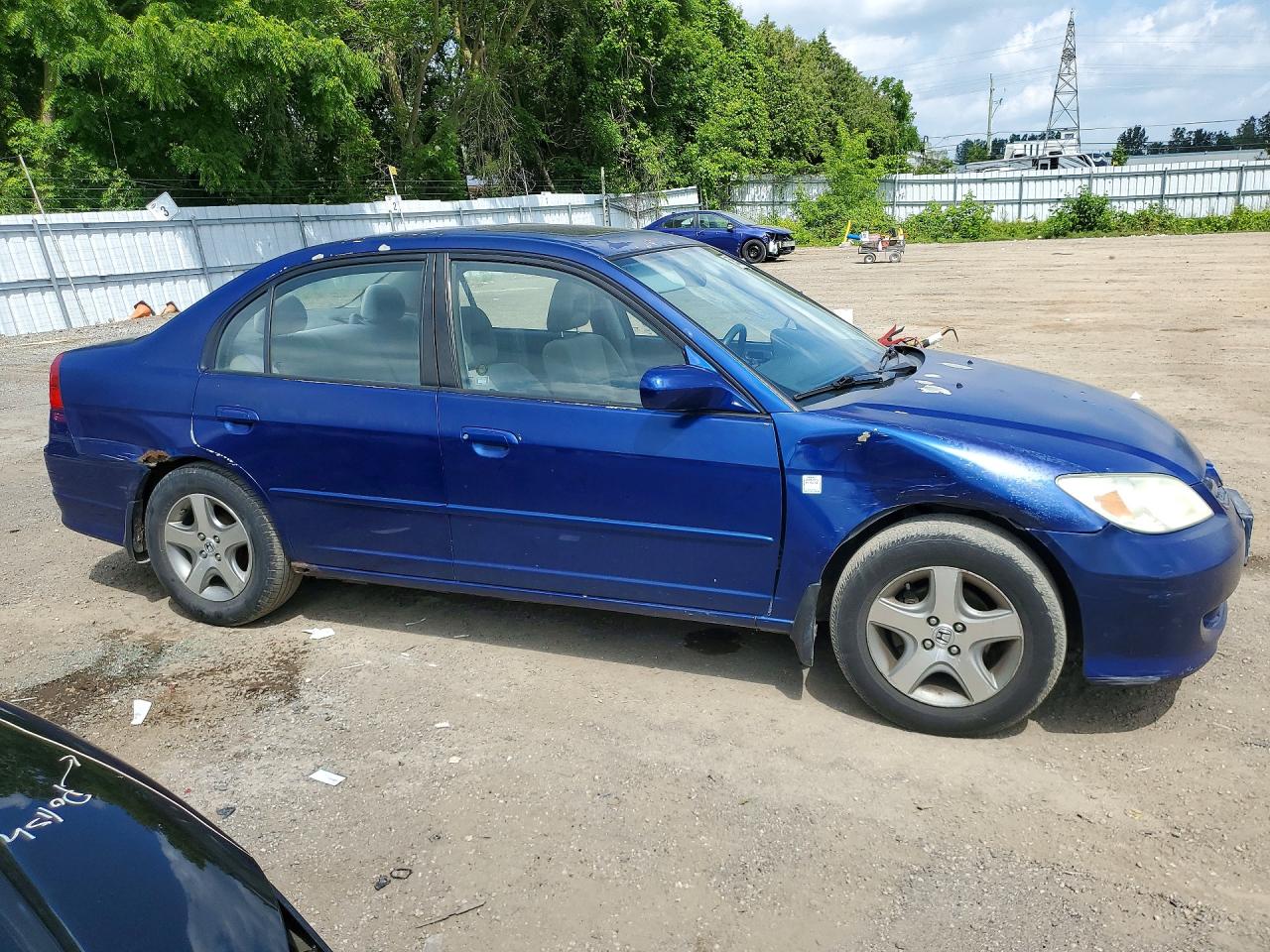 2005 Honda Civic Ex Blue vin: 2HGES16825H019768