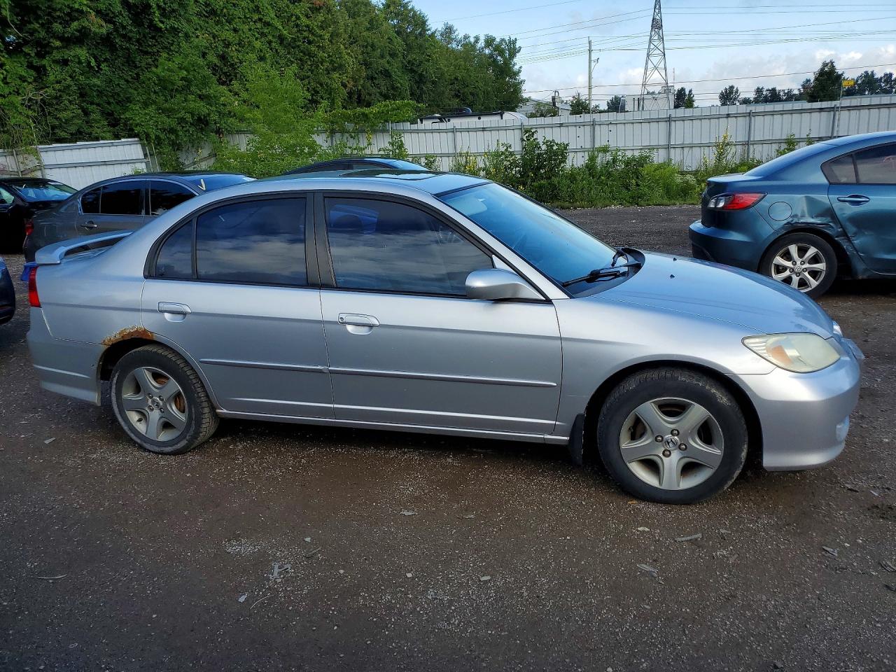 2005 Honda Civic Ex Silver vin: 2HGES16875H021242