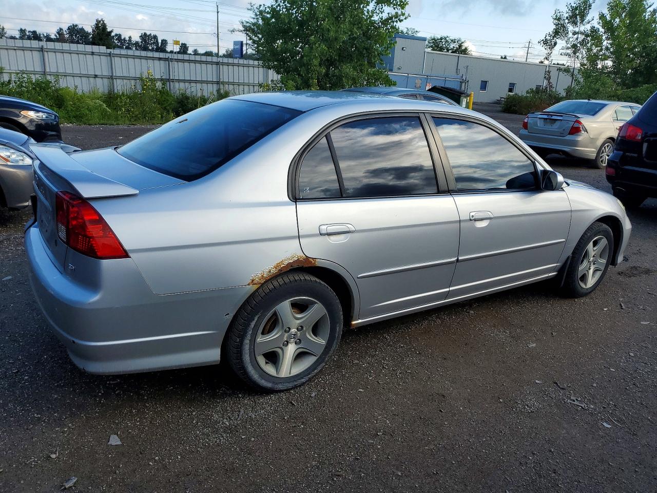 2005 Honda Civic Ex Silver vin: 2HGES16875H021242