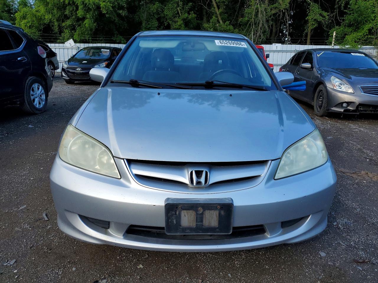 2005 Honda Civic Ex Silver vin: 2HGES16875H021242
