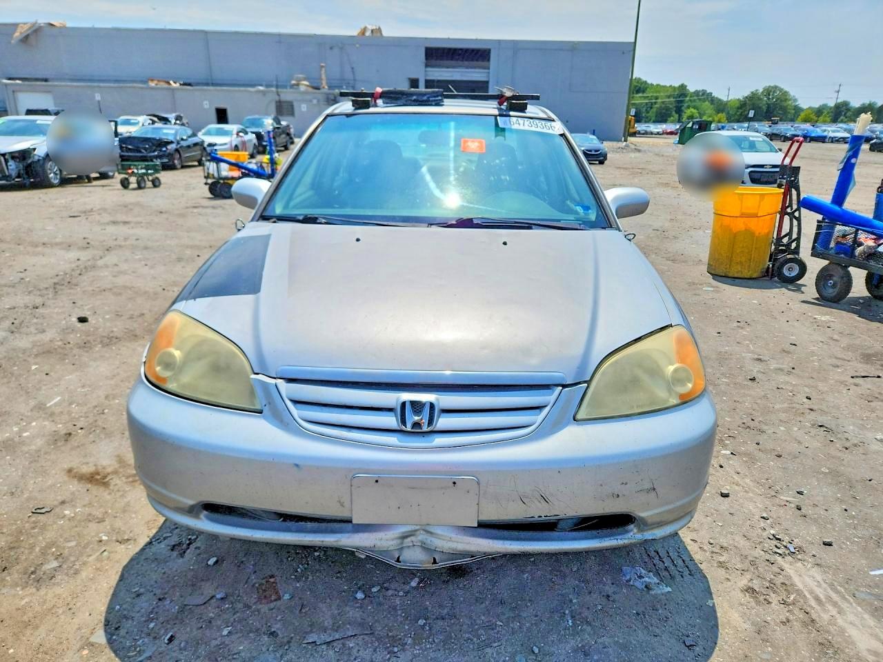 2002 Honda Civic Ex Gray vin: 2HGES25702H596762