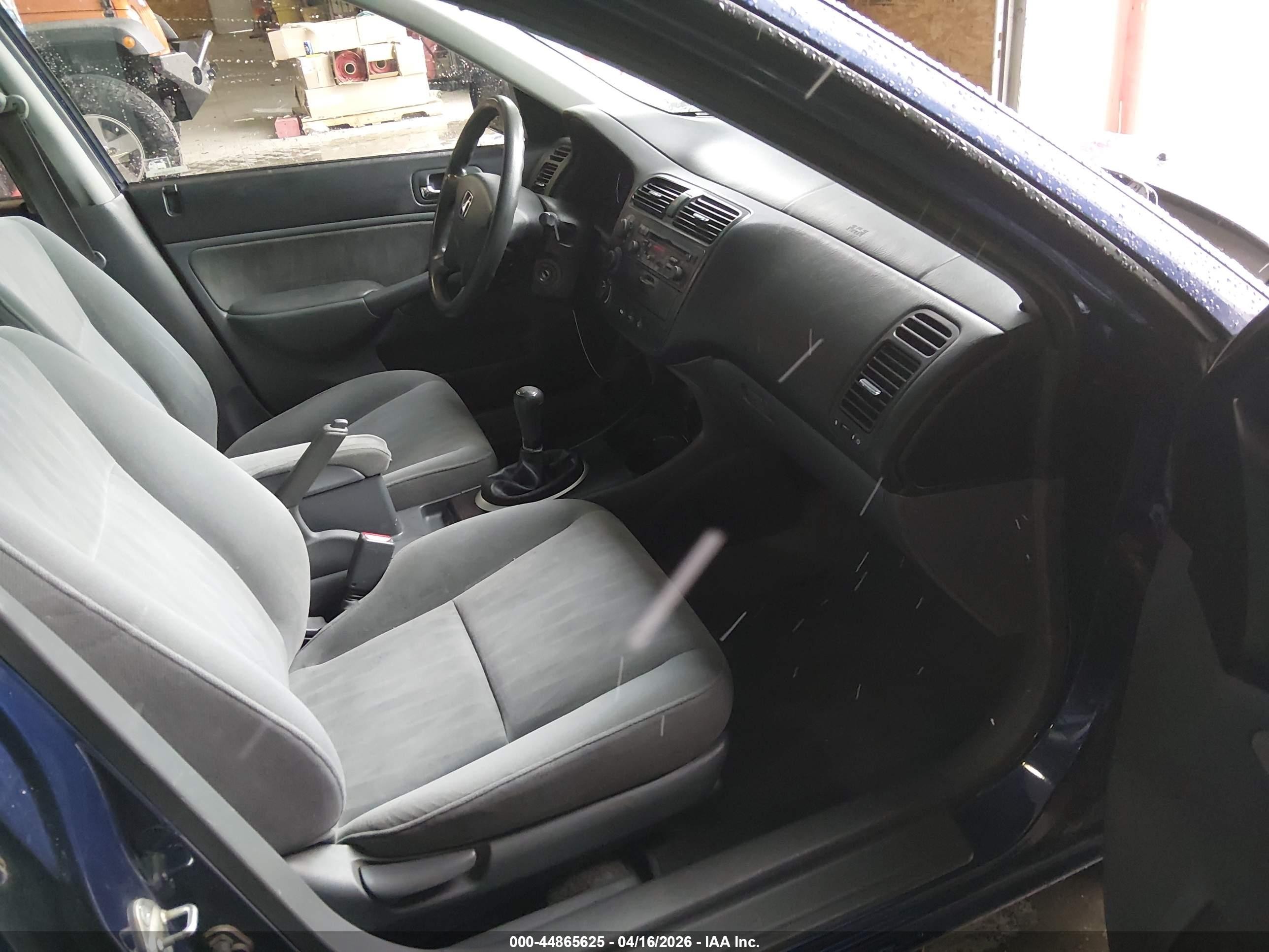 2005 Honda Civic Ex Blue vin: 2HGES25705H544083