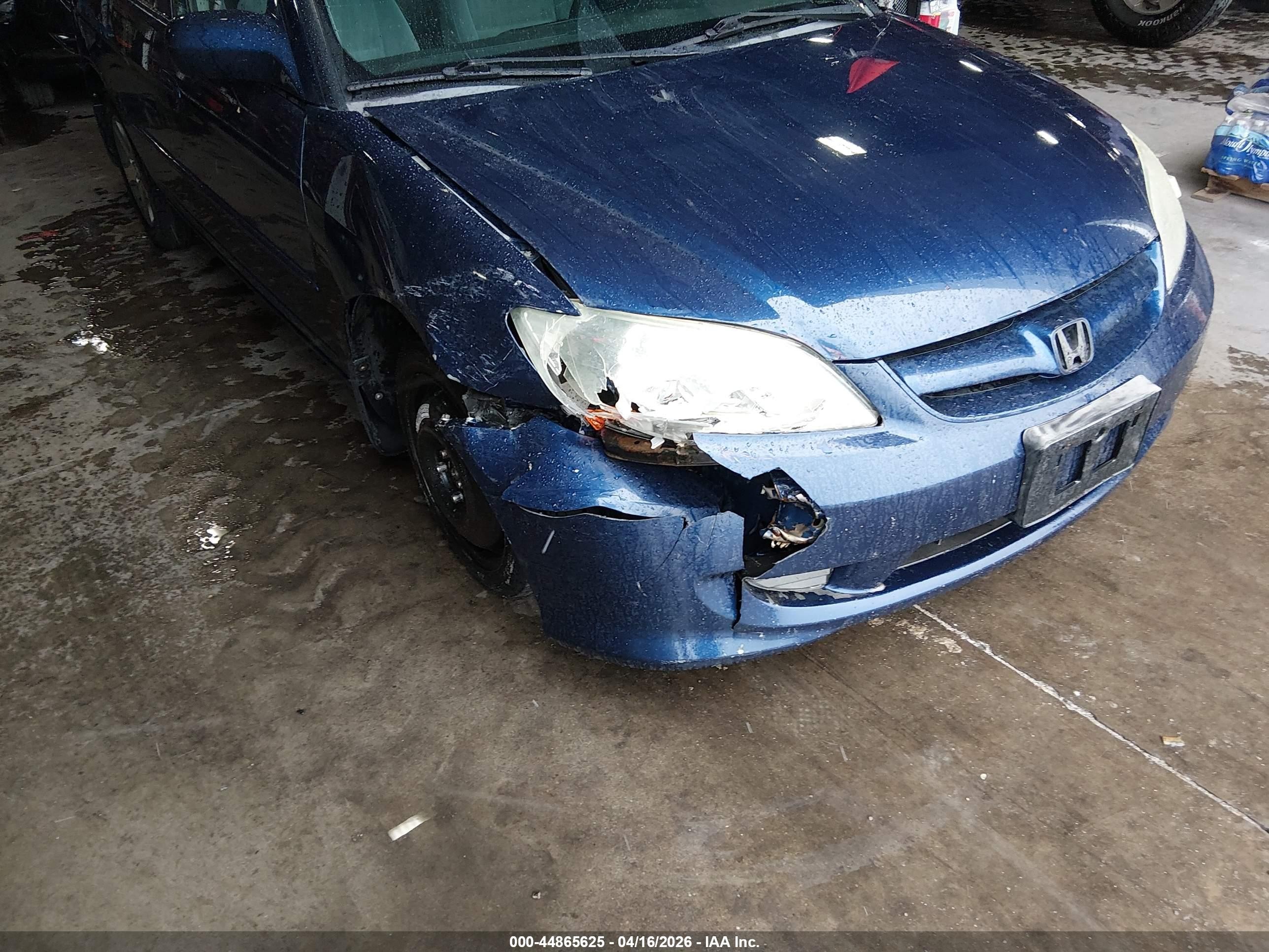 2005 Honda Civic Ex Blue vin: 2HGES25705H544083