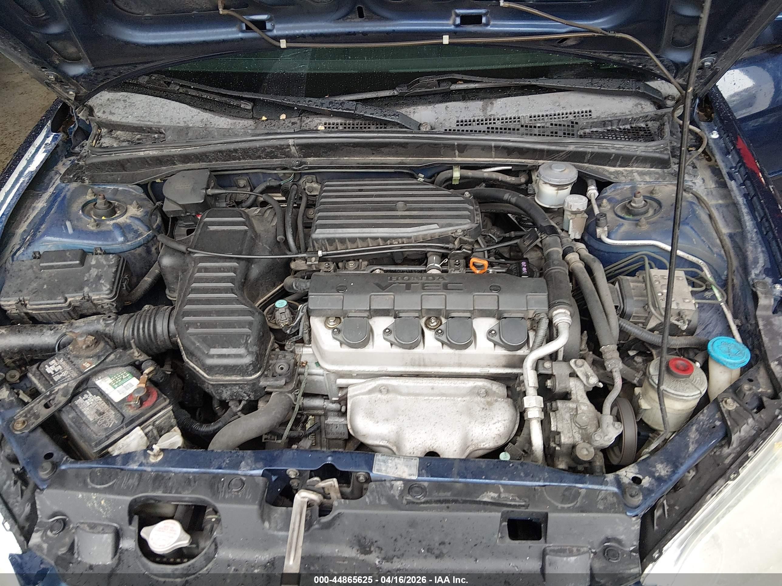 2005 Honda Civic Ex Blue vin: 2HGES25705H544083