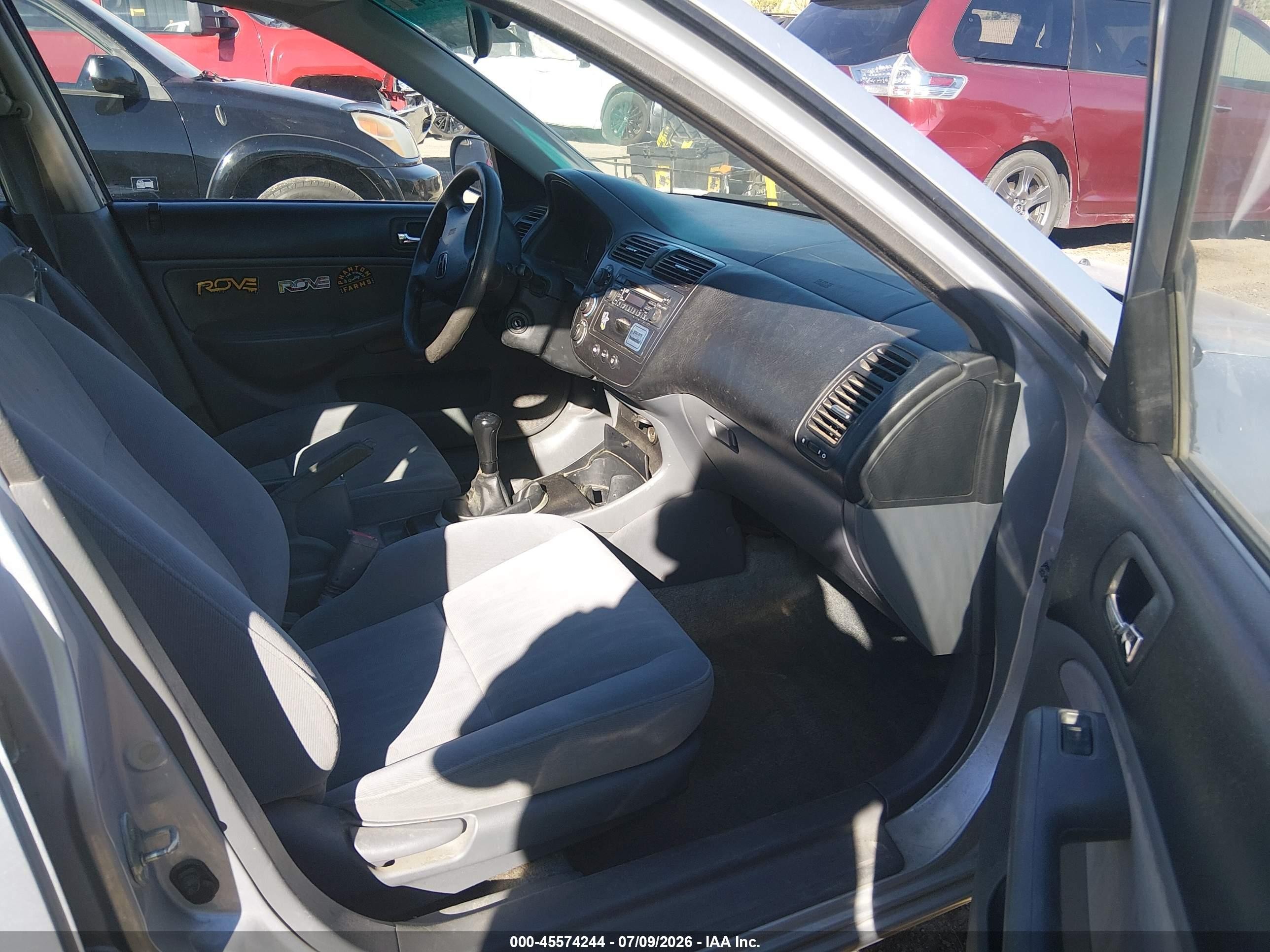 2003 Honda Civic Ex Silver vin: 2HGES25713H512921