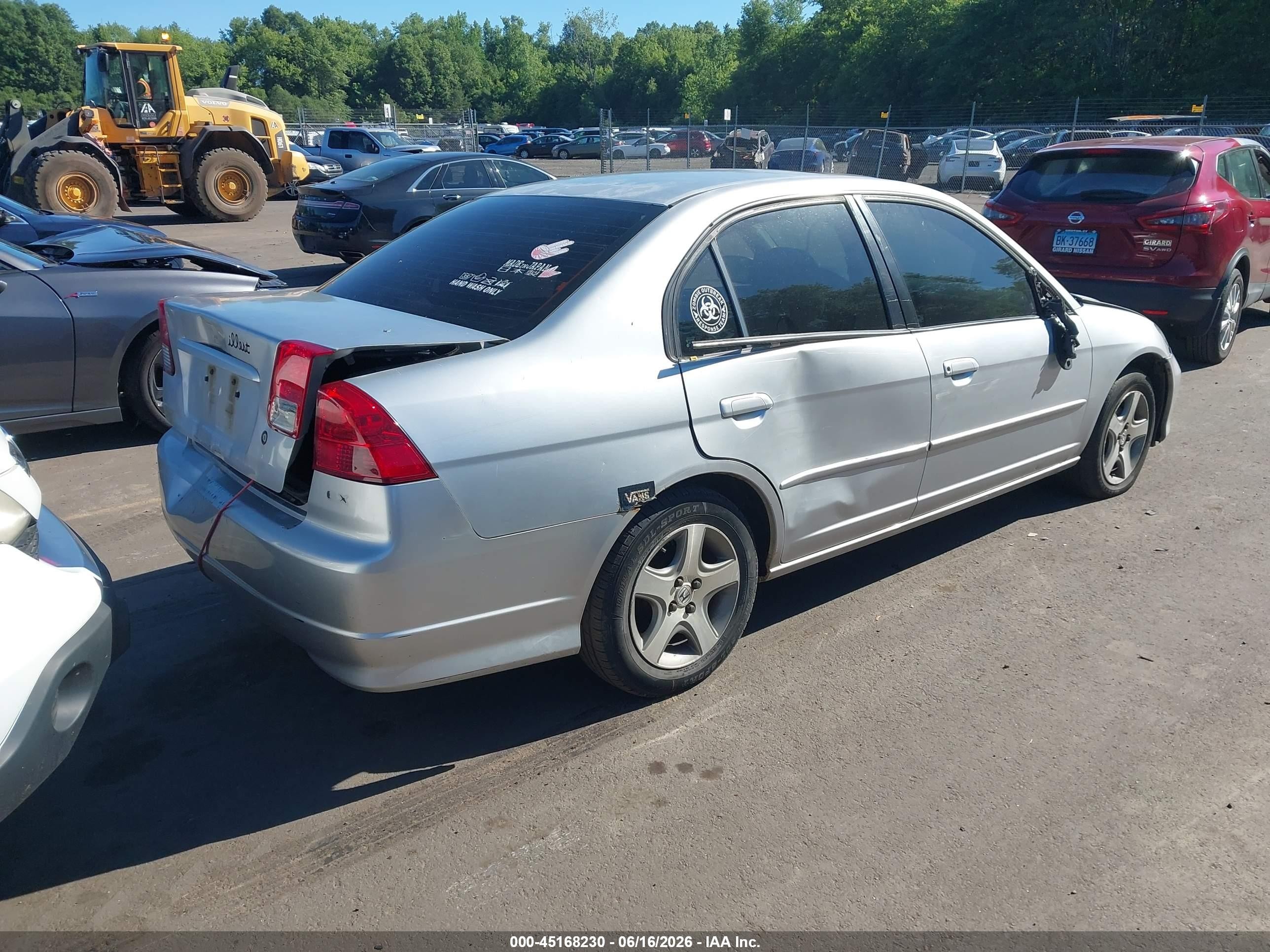 2004 Honda Civic Ex Серебряный vin: 2HGES25724H562275