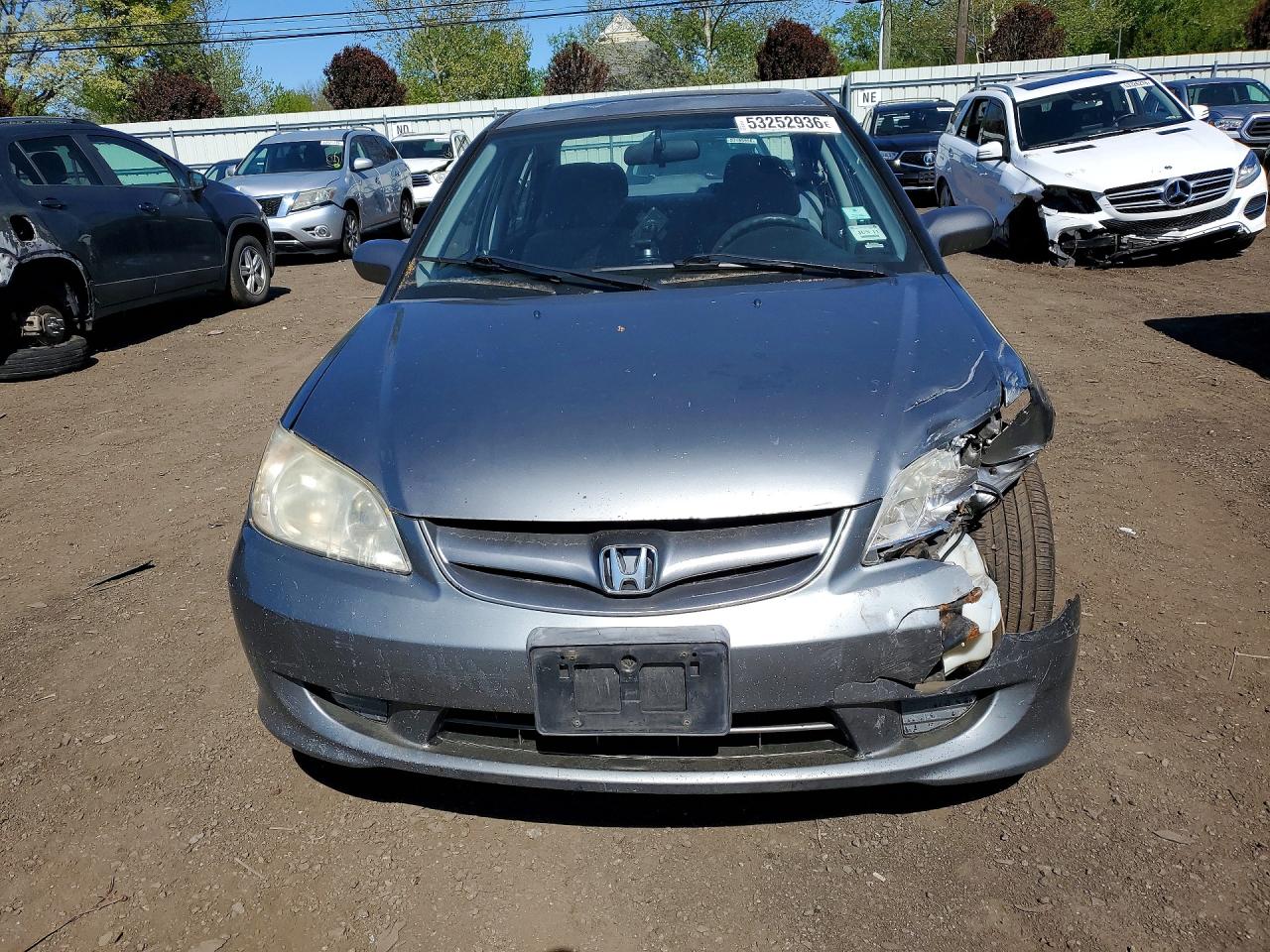2004 Honda Civic Ex Gray vin: 2HGES25744H612433