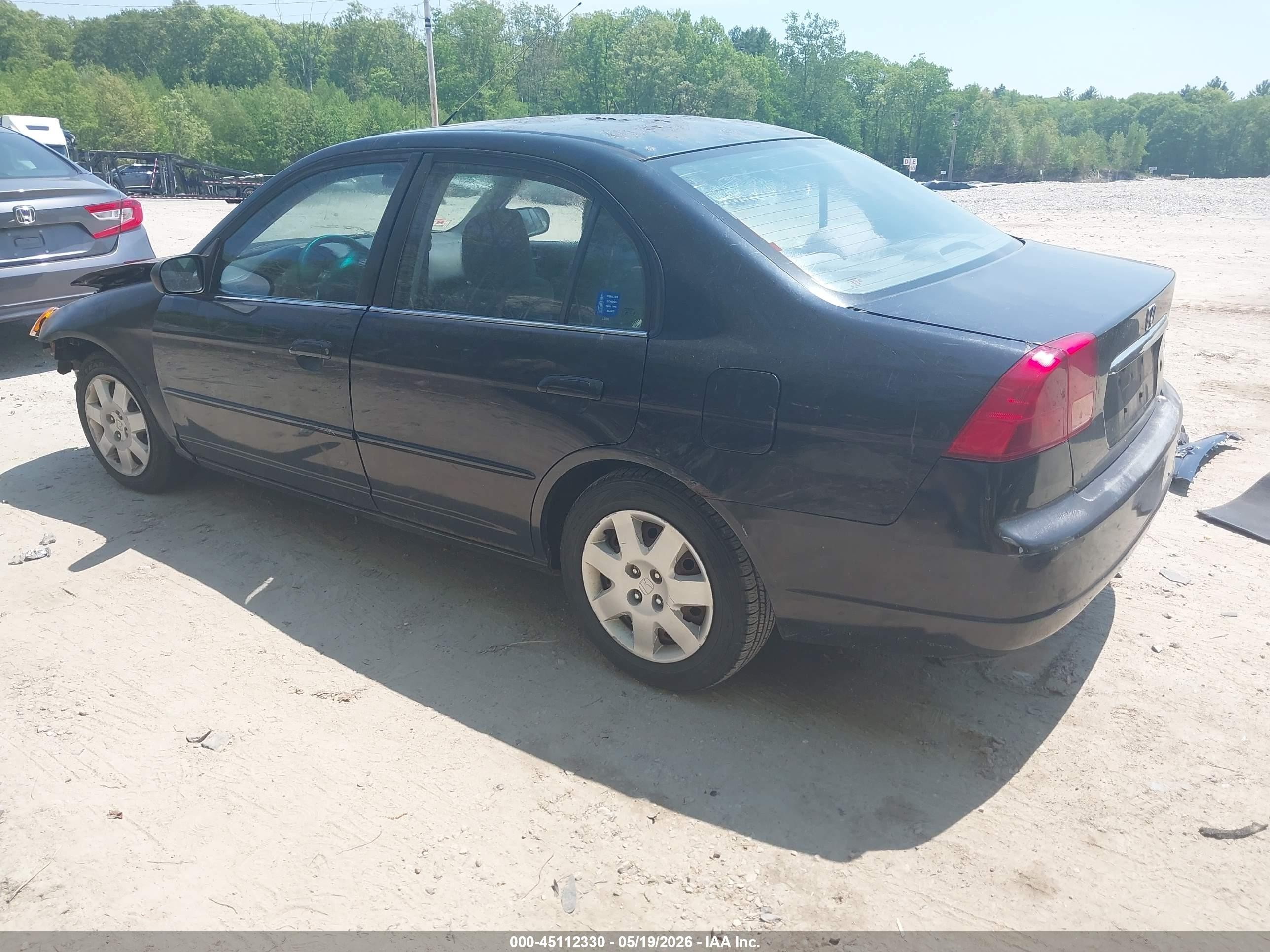 2002 Honda Civic Ex Black vin: 2HGES25762H538526