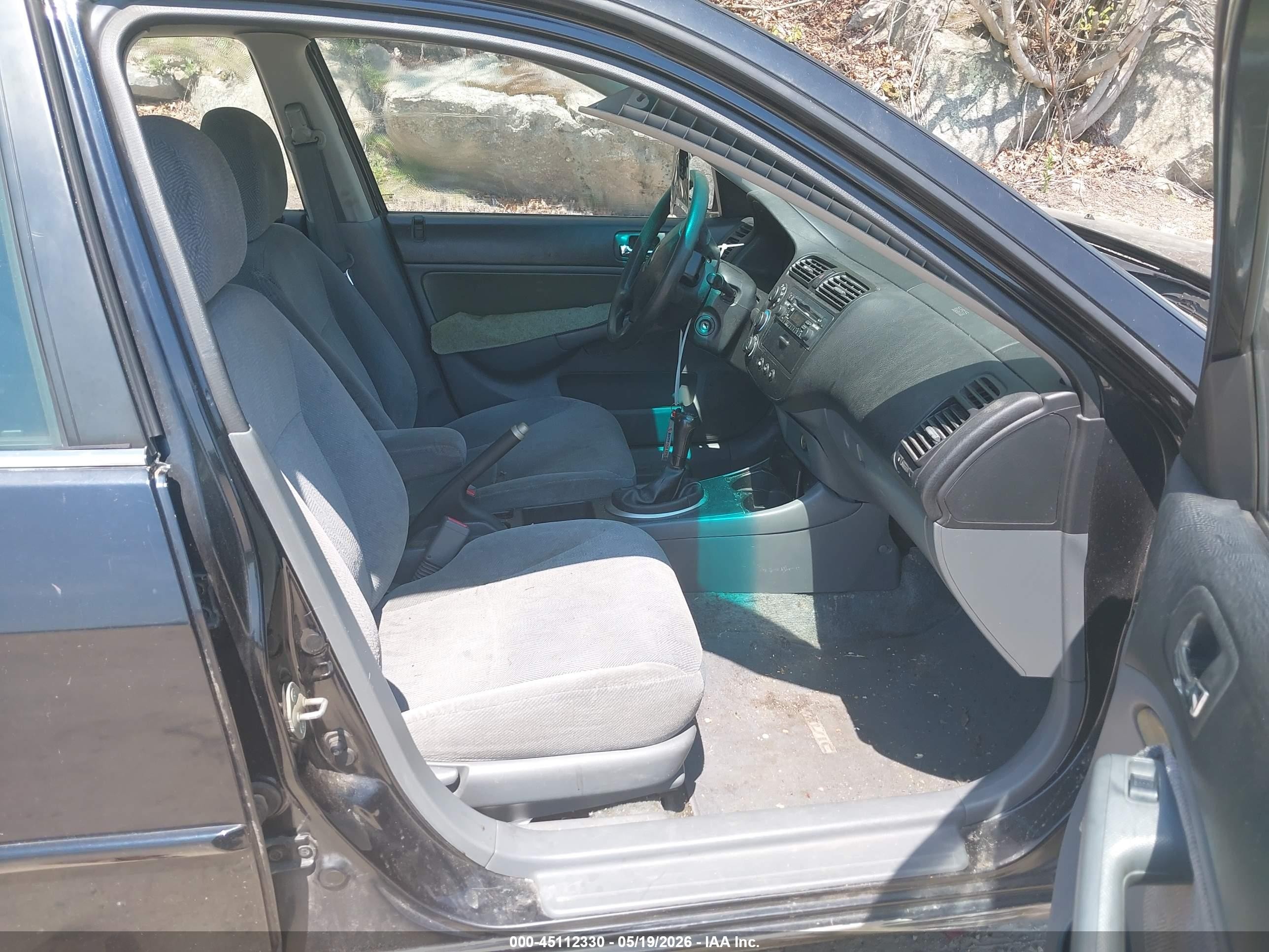 2002 Honda Civic Ex Black vin: 2HGES25762H538526