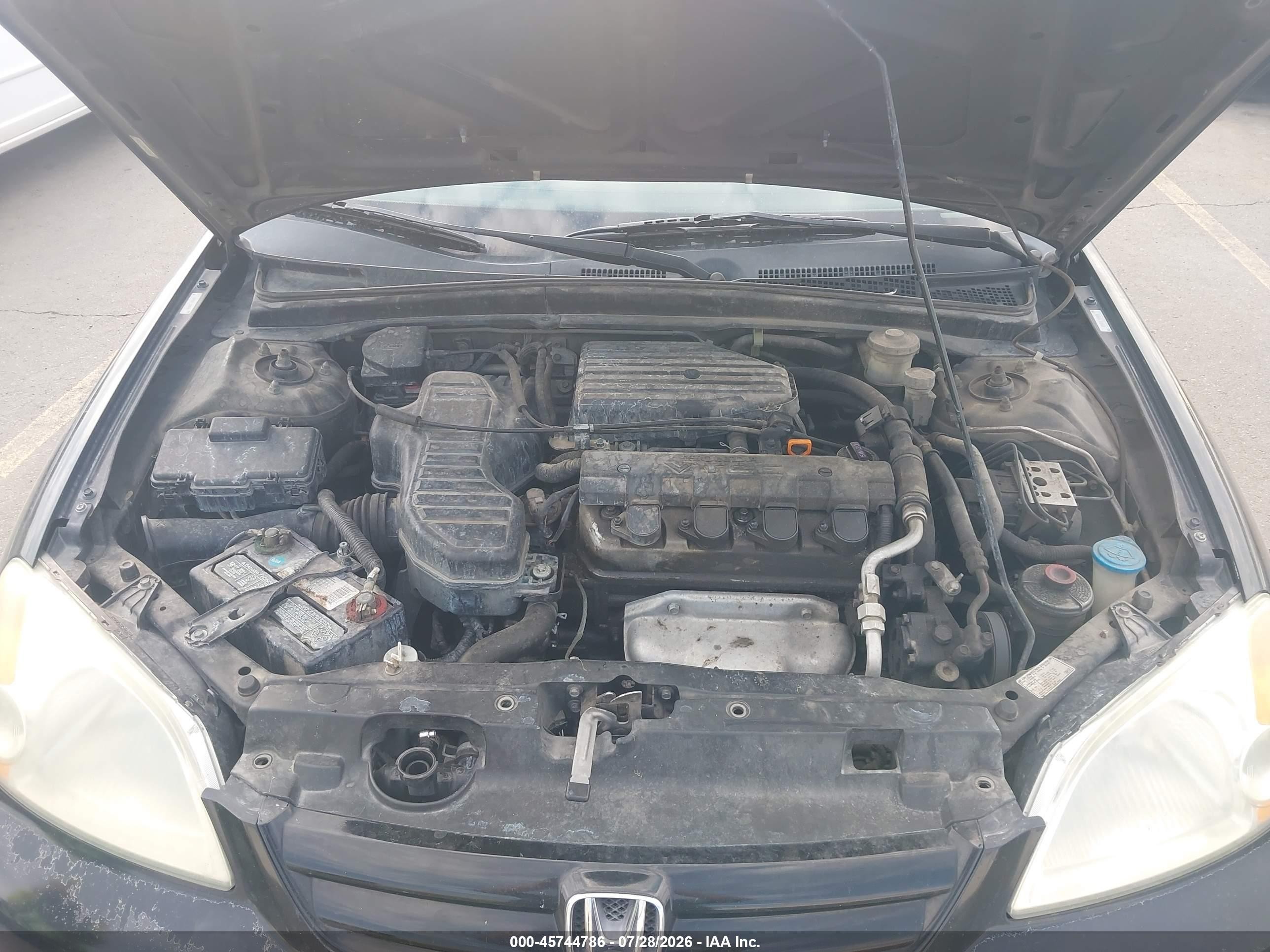 2003 Honda Civic Ex Black vin: 2HGES25763H563931