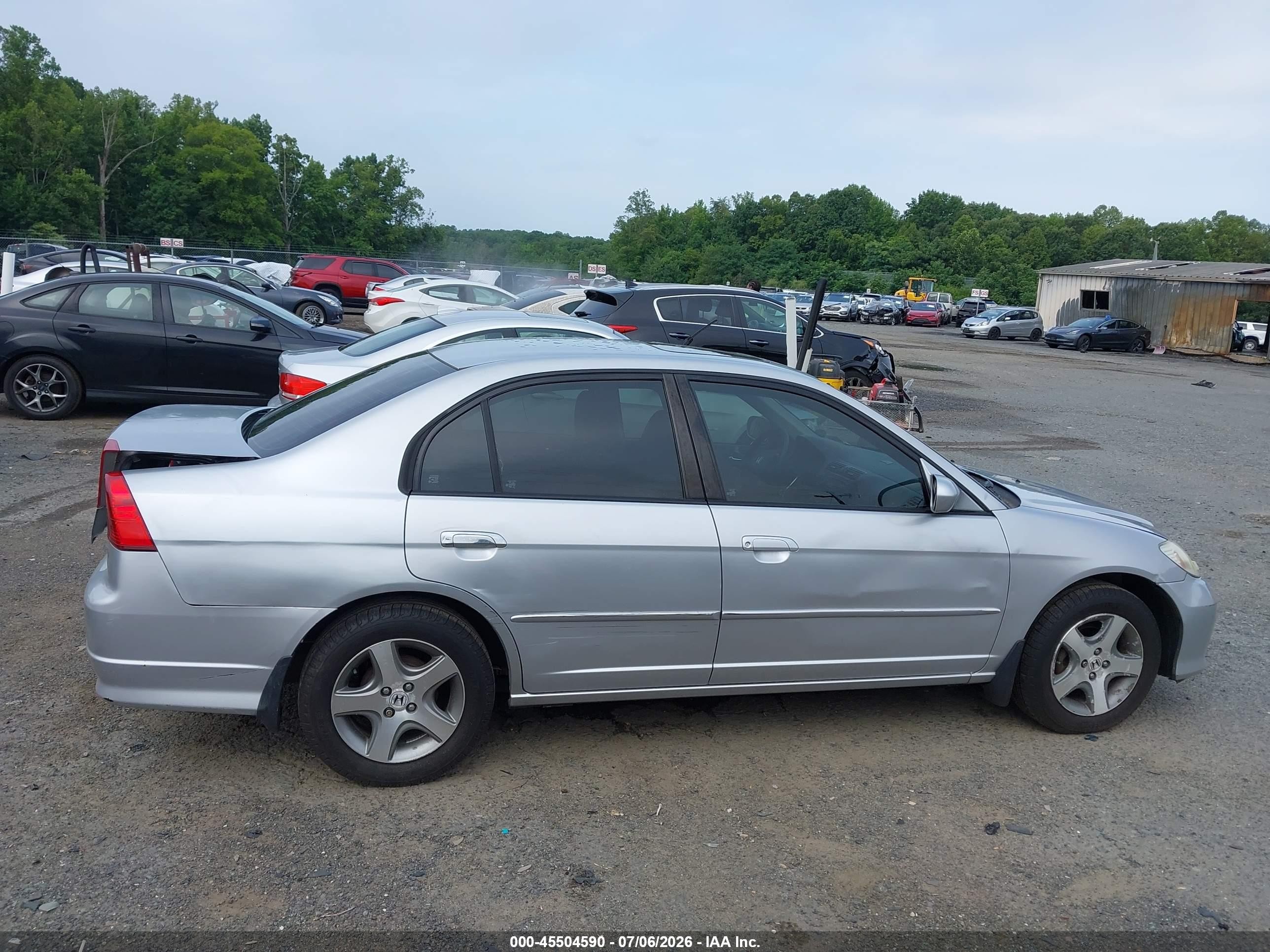 2004 Honda Civic Ex Silver vin: 2HGES25764H500281