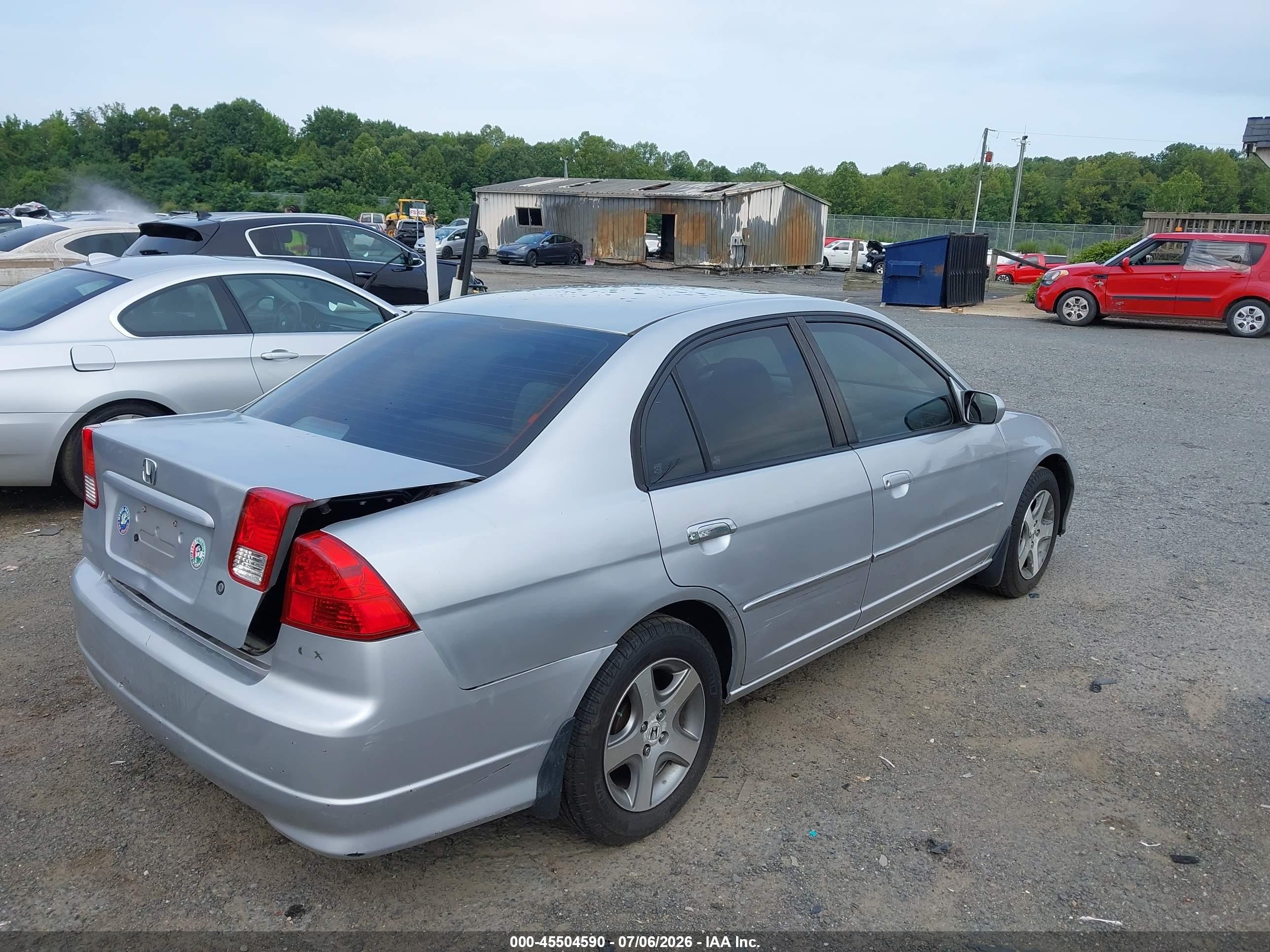 2004 Honda Civic Ex Silver vin: 2HGES25764H500281
