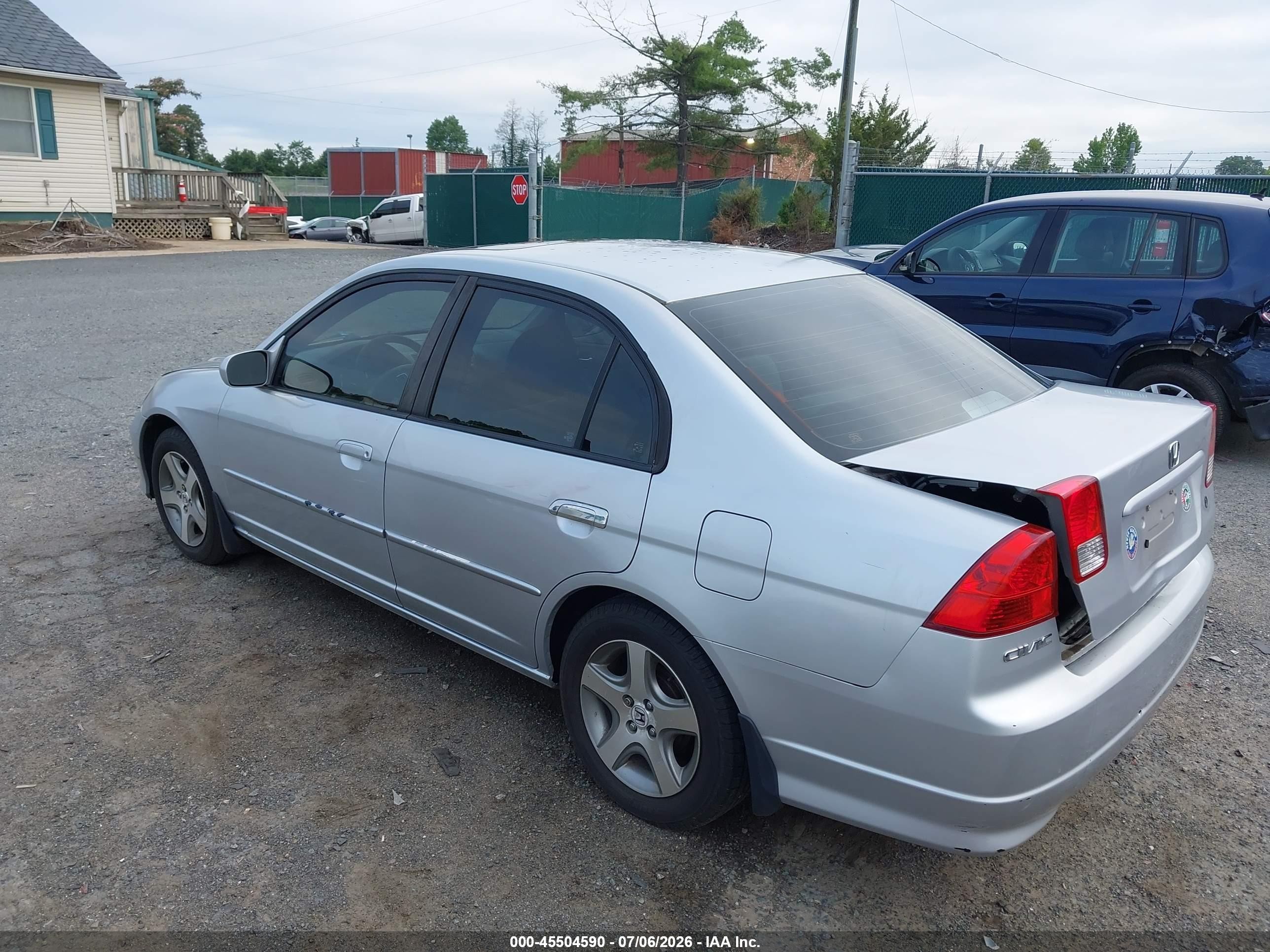 2004 Honda Civic Ex Silver vin: 2HGES25764H500281