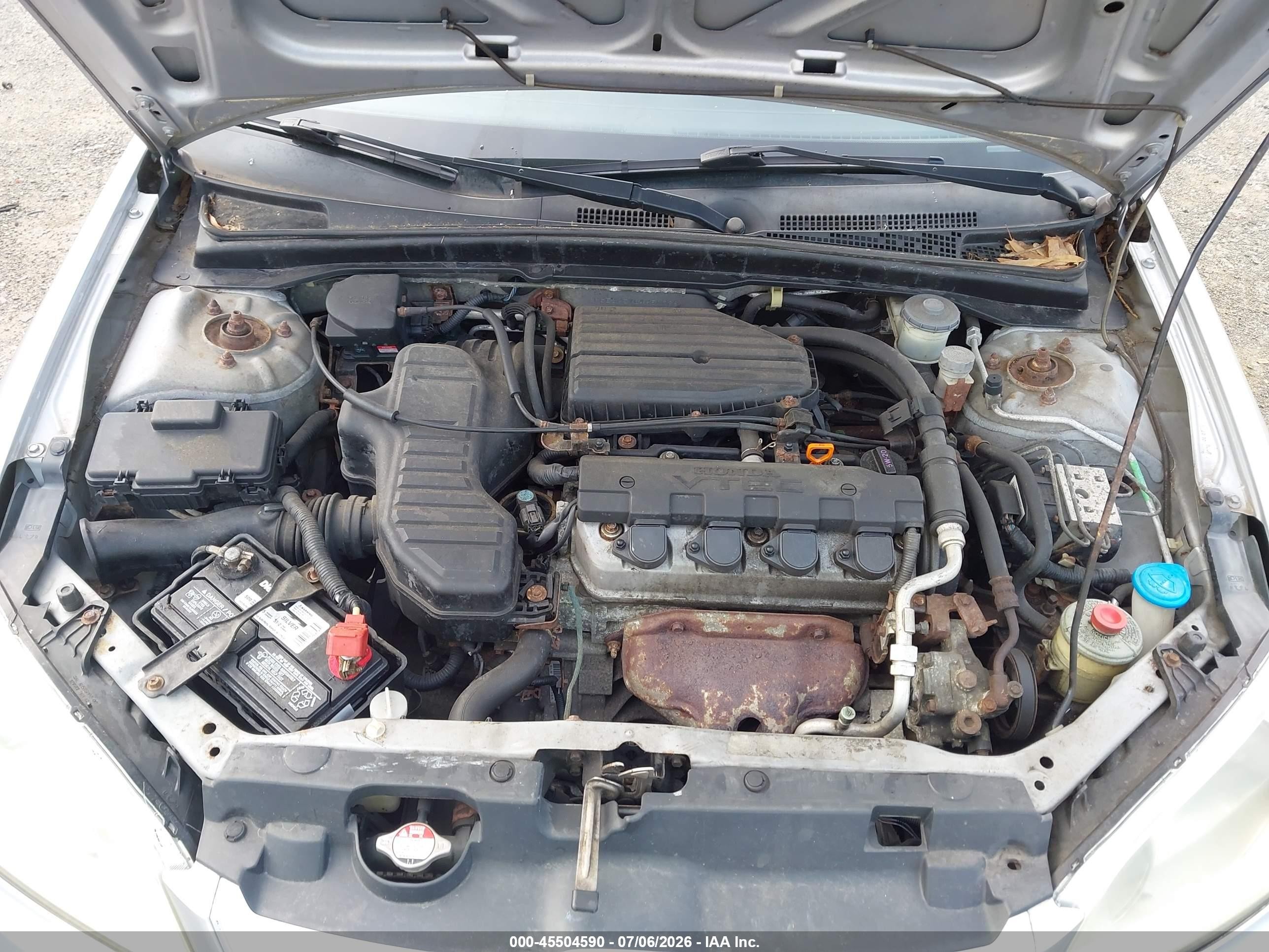 2004 Honda Civic Ex Silver vin: 2HGES25764H500281