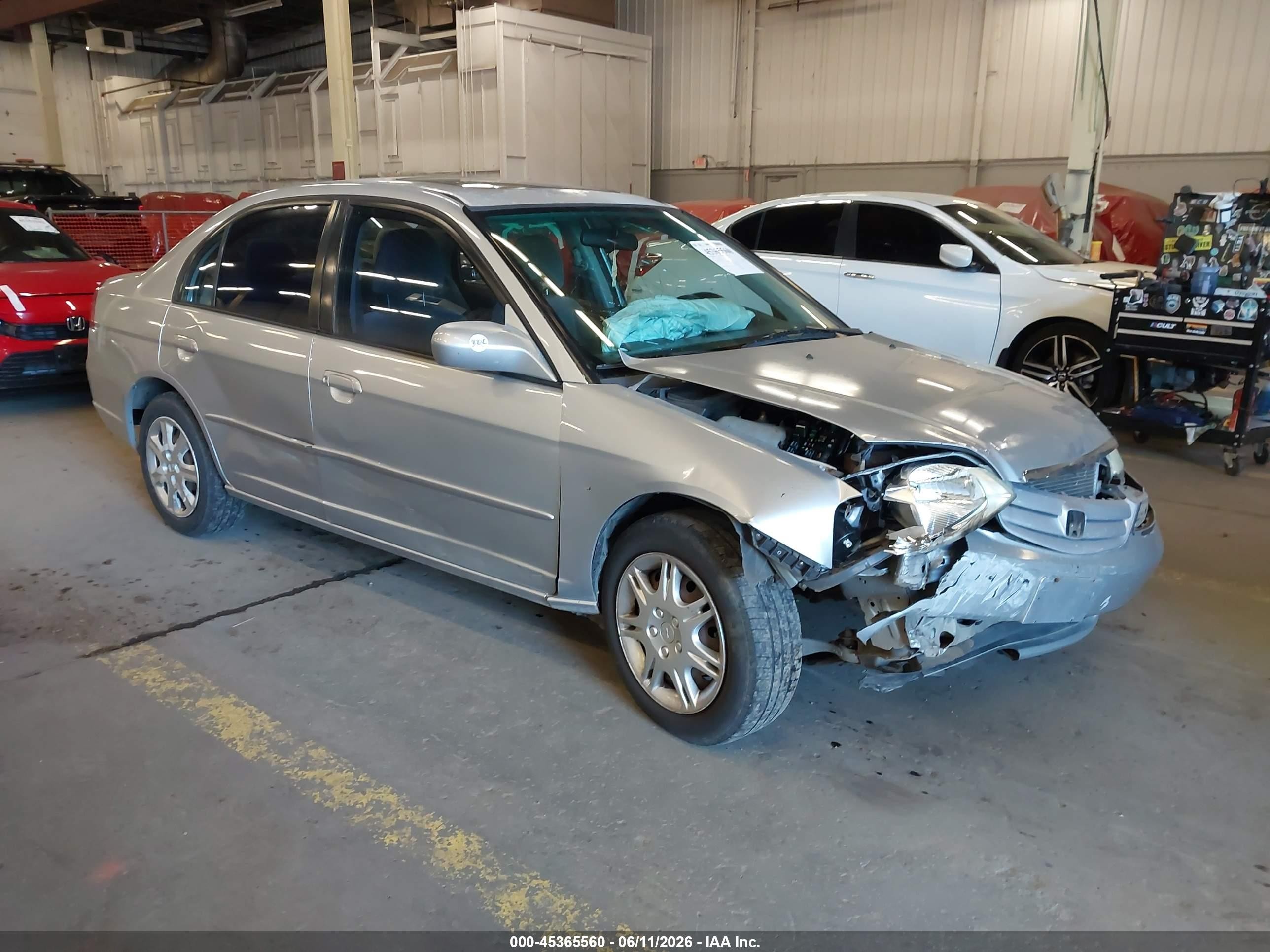2003 Honda Civic Ex Silver vin: 2HGES25783H561758