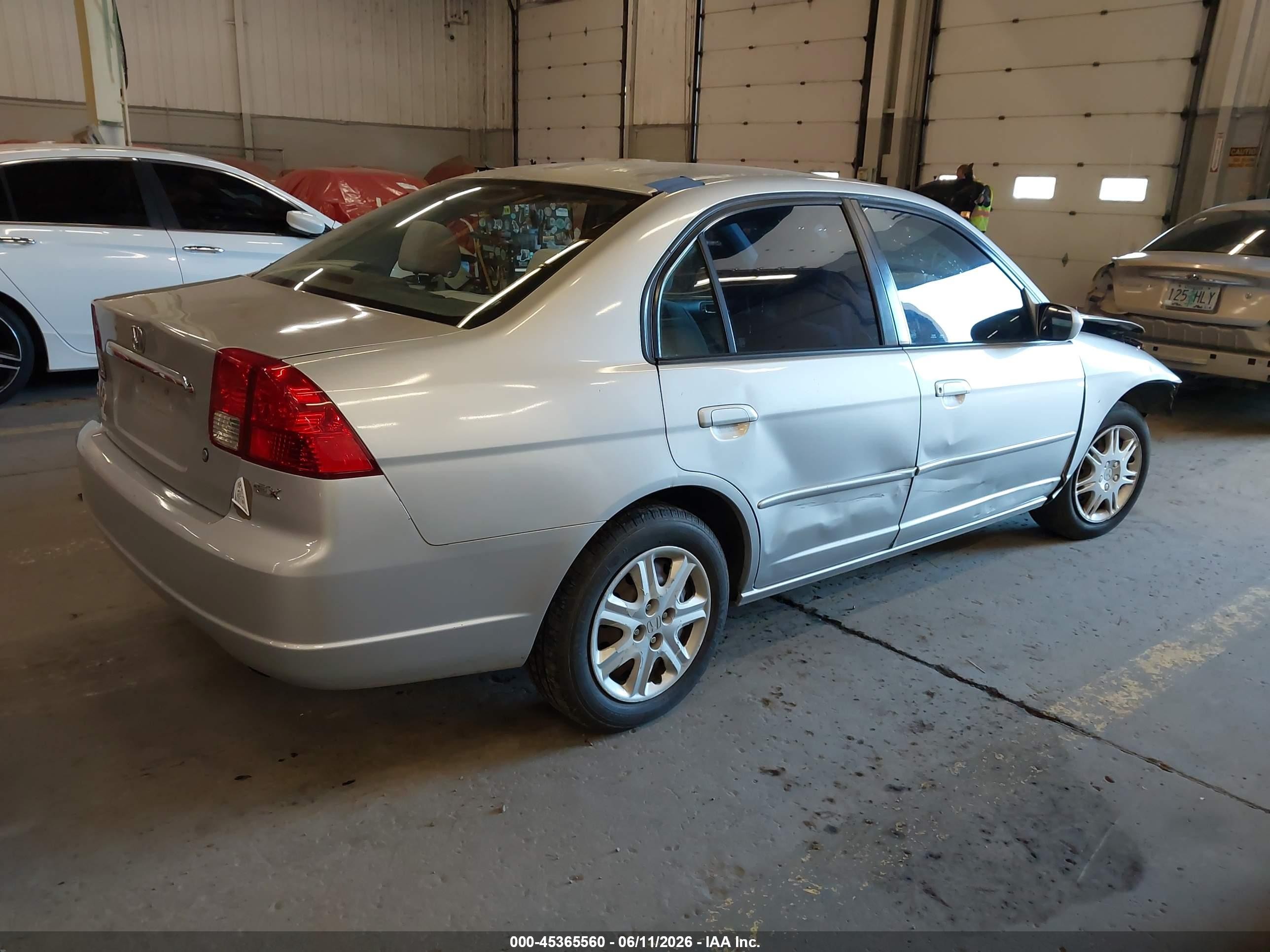 2003 Honda Civic Ex Silver vin: 2HGES25783H561758