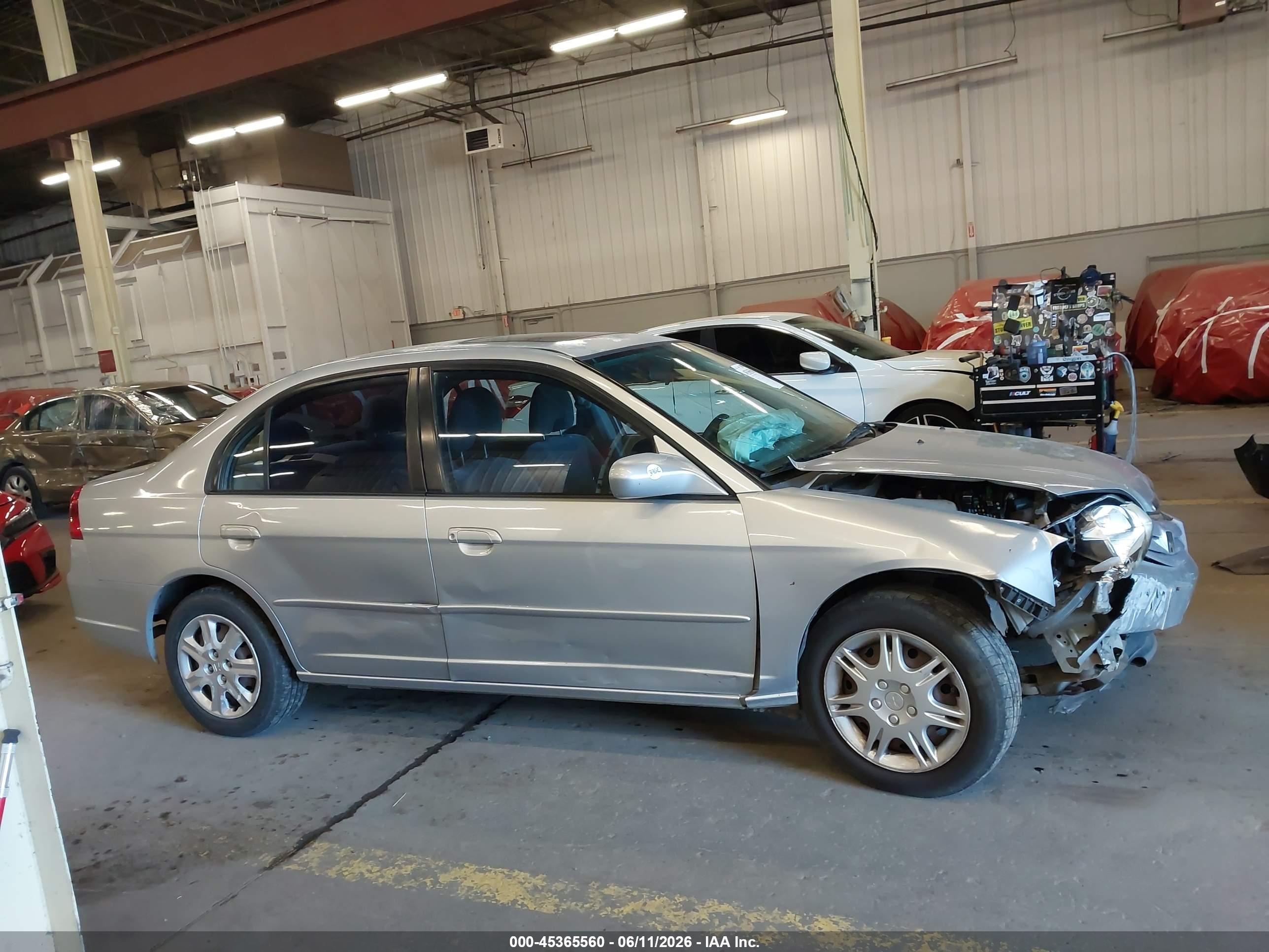 2003 Honda Civic Ex Silver vin: 2HGES25783H561758