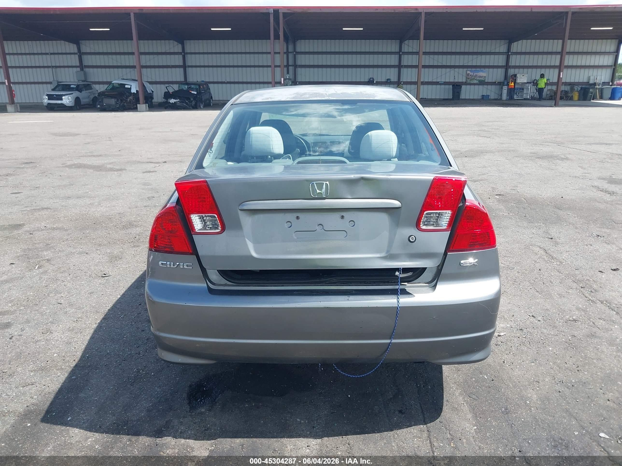 2004 Honda Civic Ex Серый vin: 2HGES25784H566458