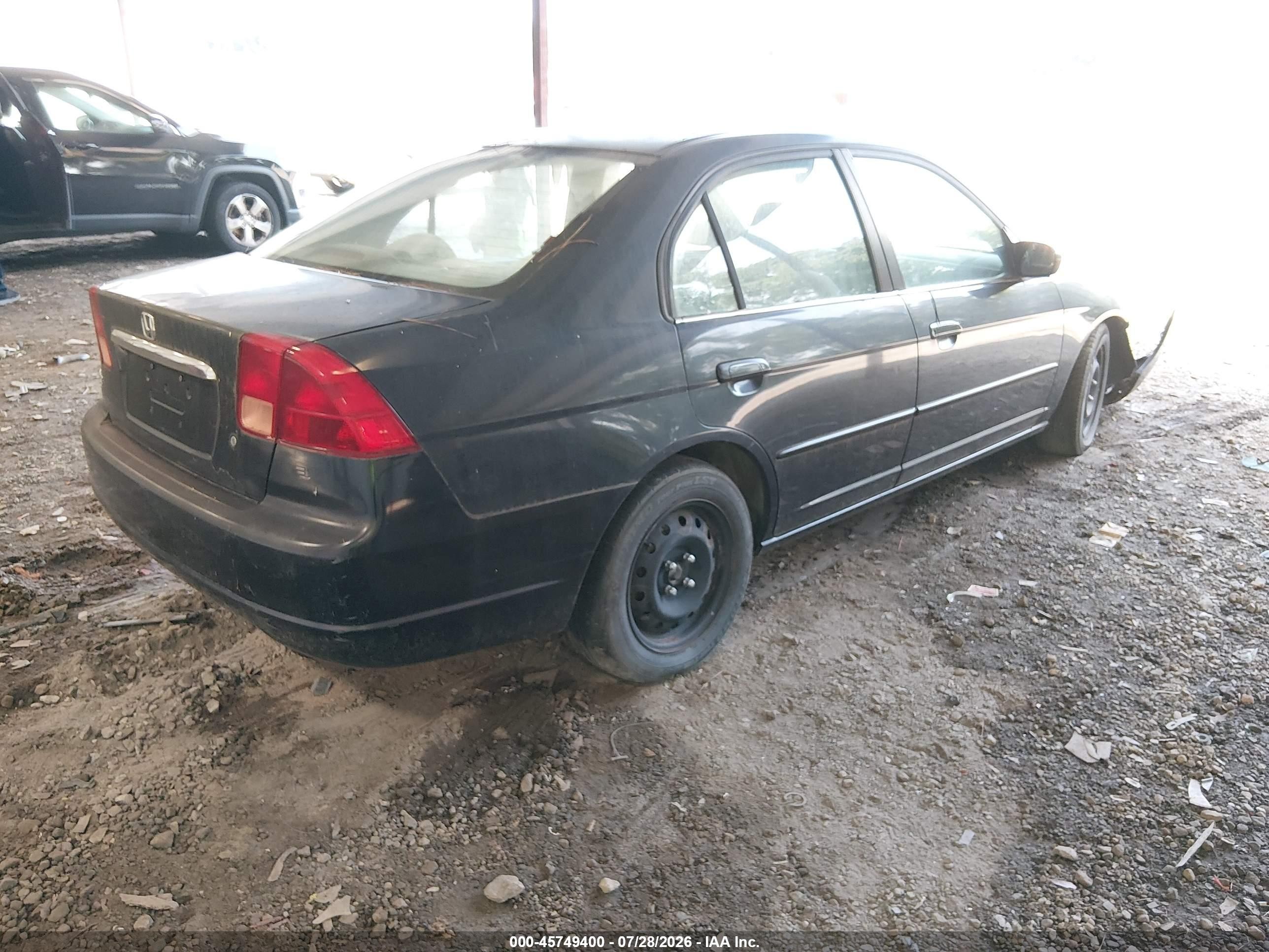 2001 Honda Civic Ex Черный vin: 2HGES257X1H588702