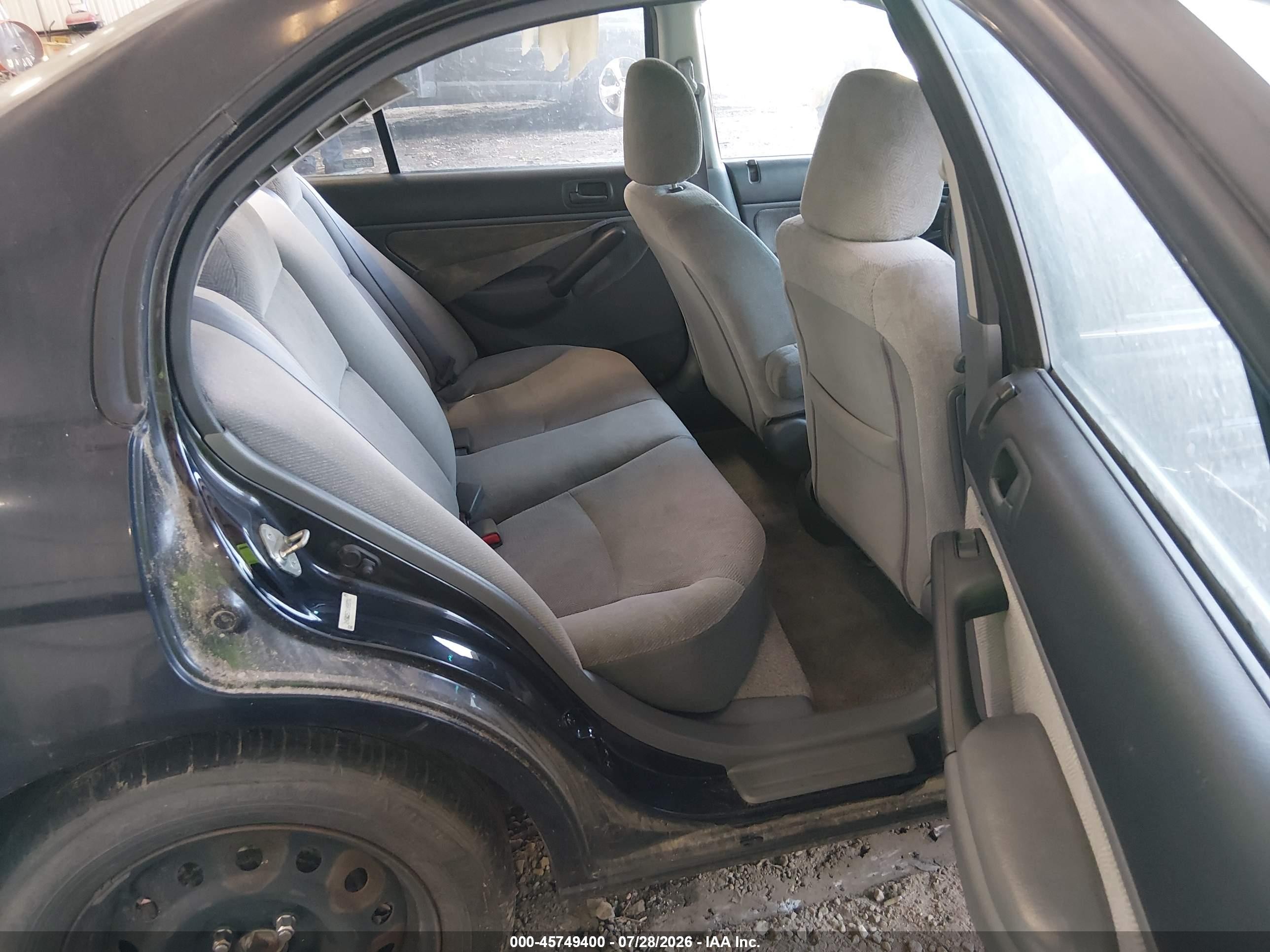 2001 Honda Civic Ex Черный vin: 2HGES257X1H588702