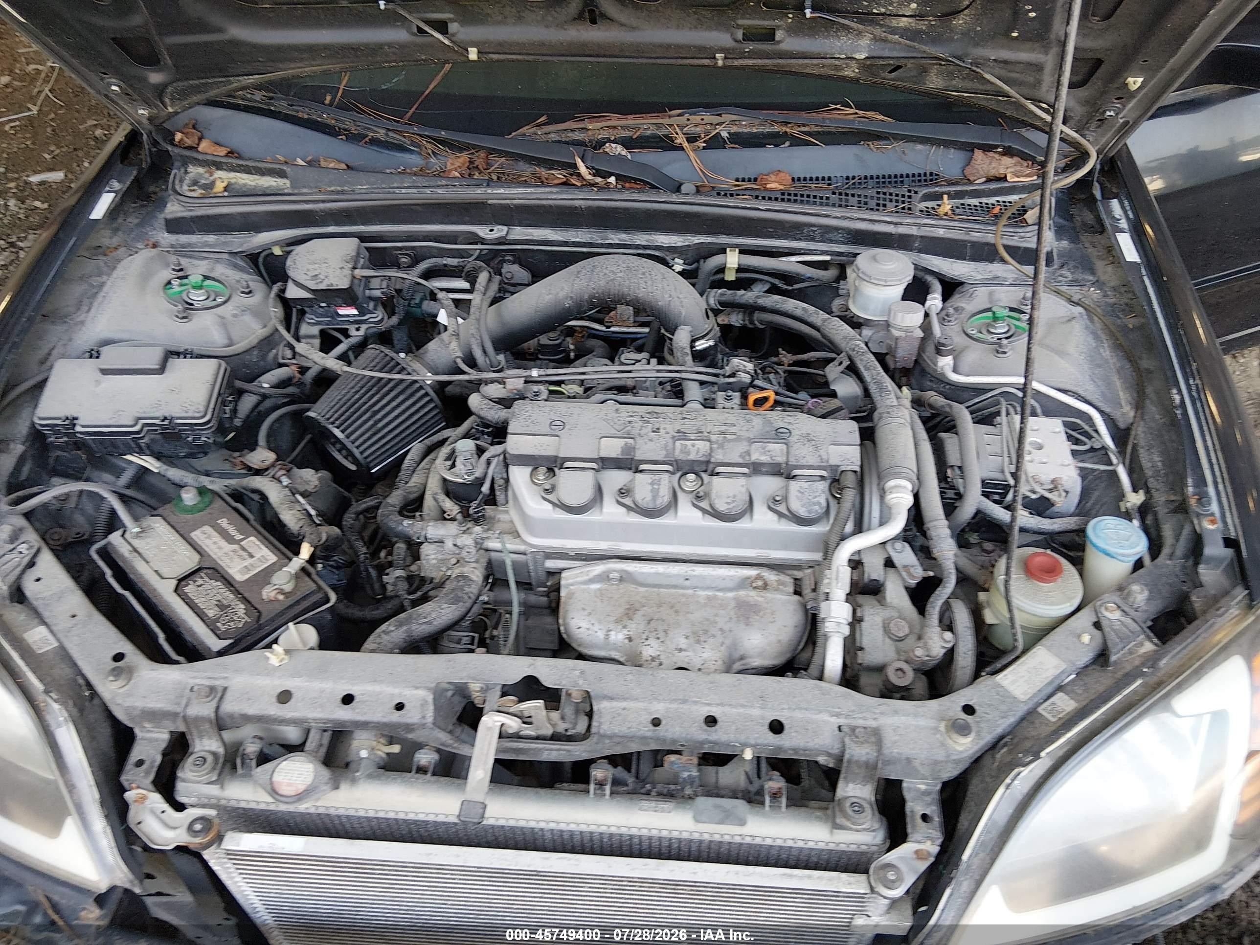 2001 Honda Civic Ex Черный vin: 2HGES257X1H588702