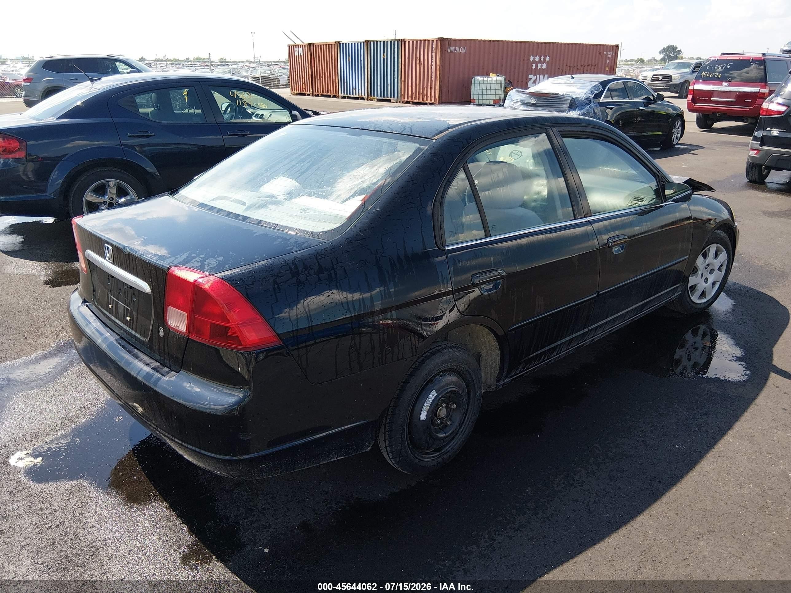 2002 Honda Civic Ex Black vin: 2HGES257X2H500829