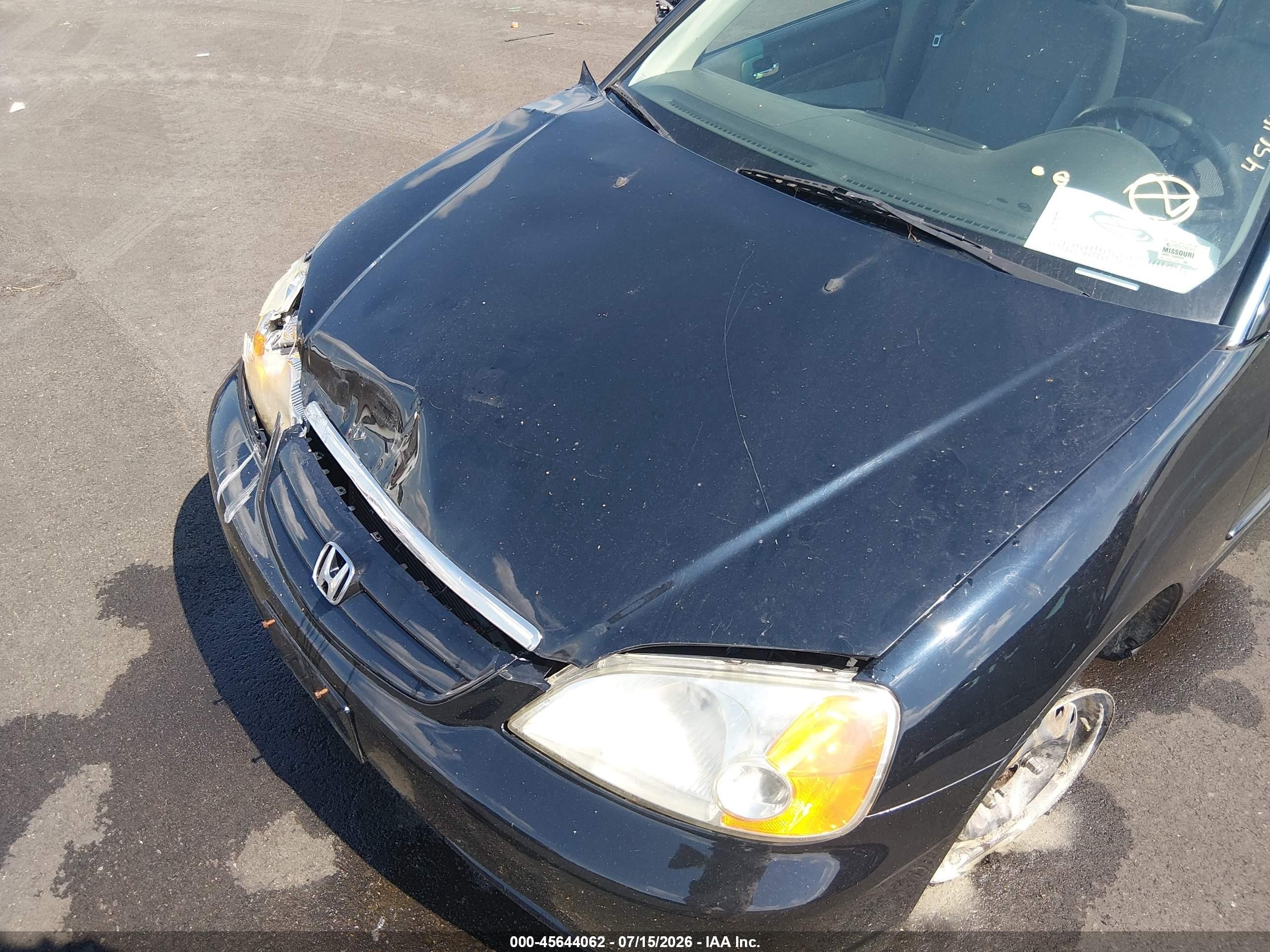 2002 Honda Civic Ex Black vin: 2HGES257X2H500829