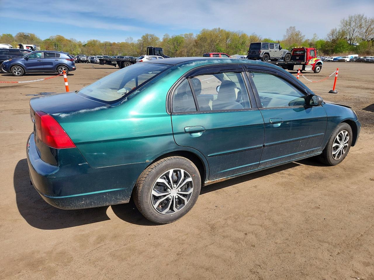 2001 Honda Civic Ex Green vin: 2HGES26701H536221