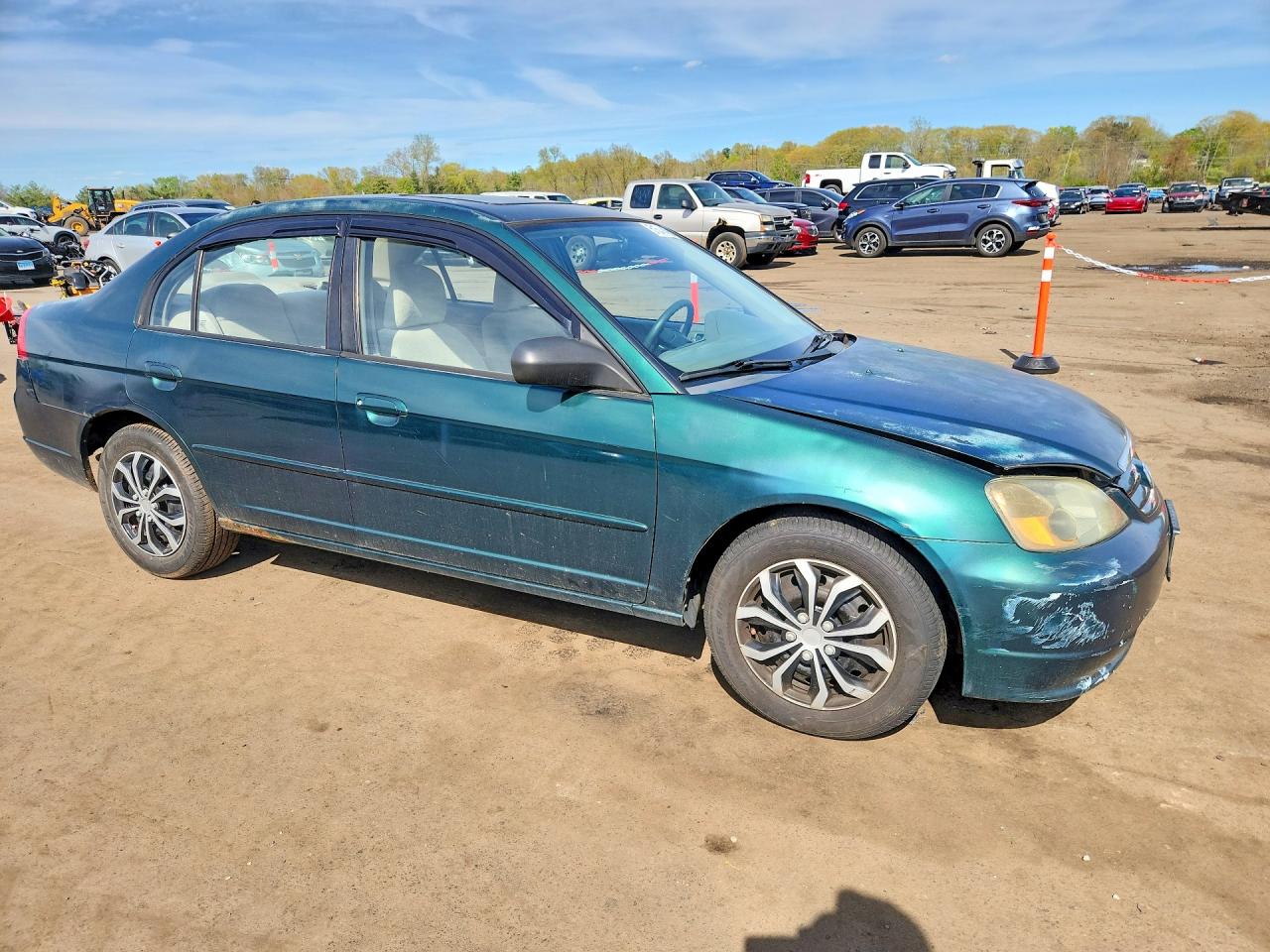2001 Honda Civic Ex Green vin: 2HGES26701H536221