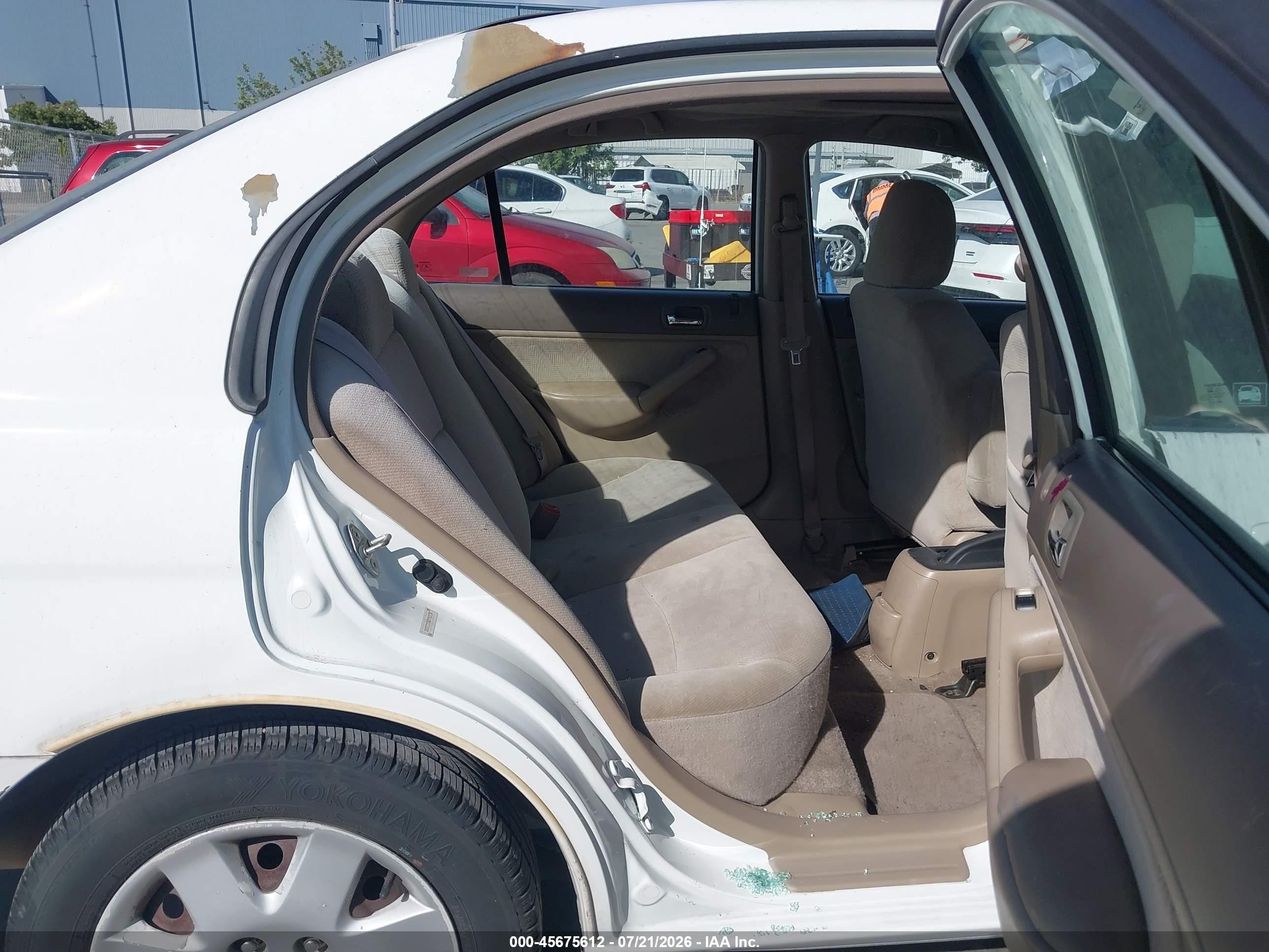 2002 Honda Civic Ex White vin: 2HGES26702H561038