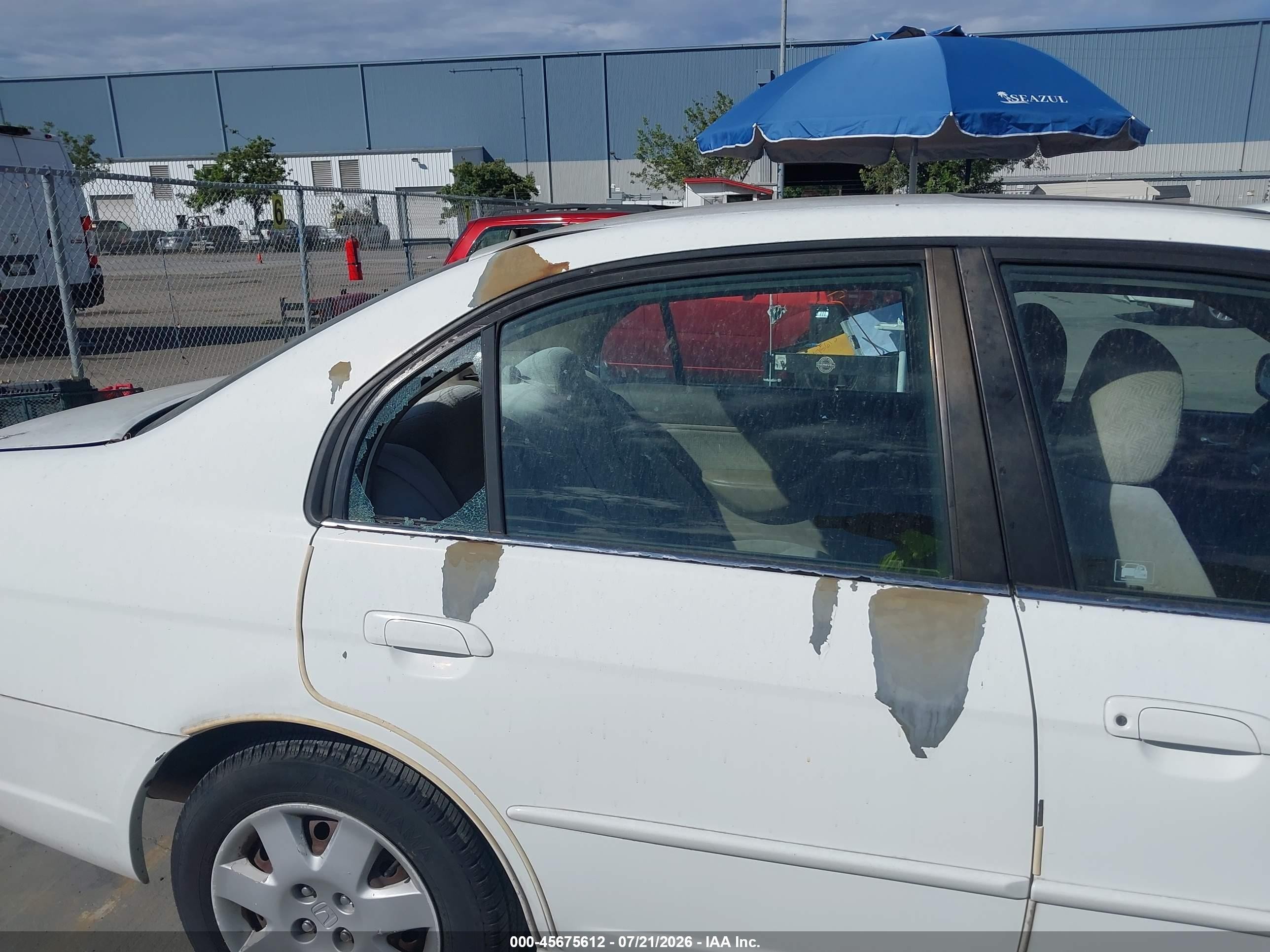 2002 Honda Civic Ex White vin: 2HGES26702H561038