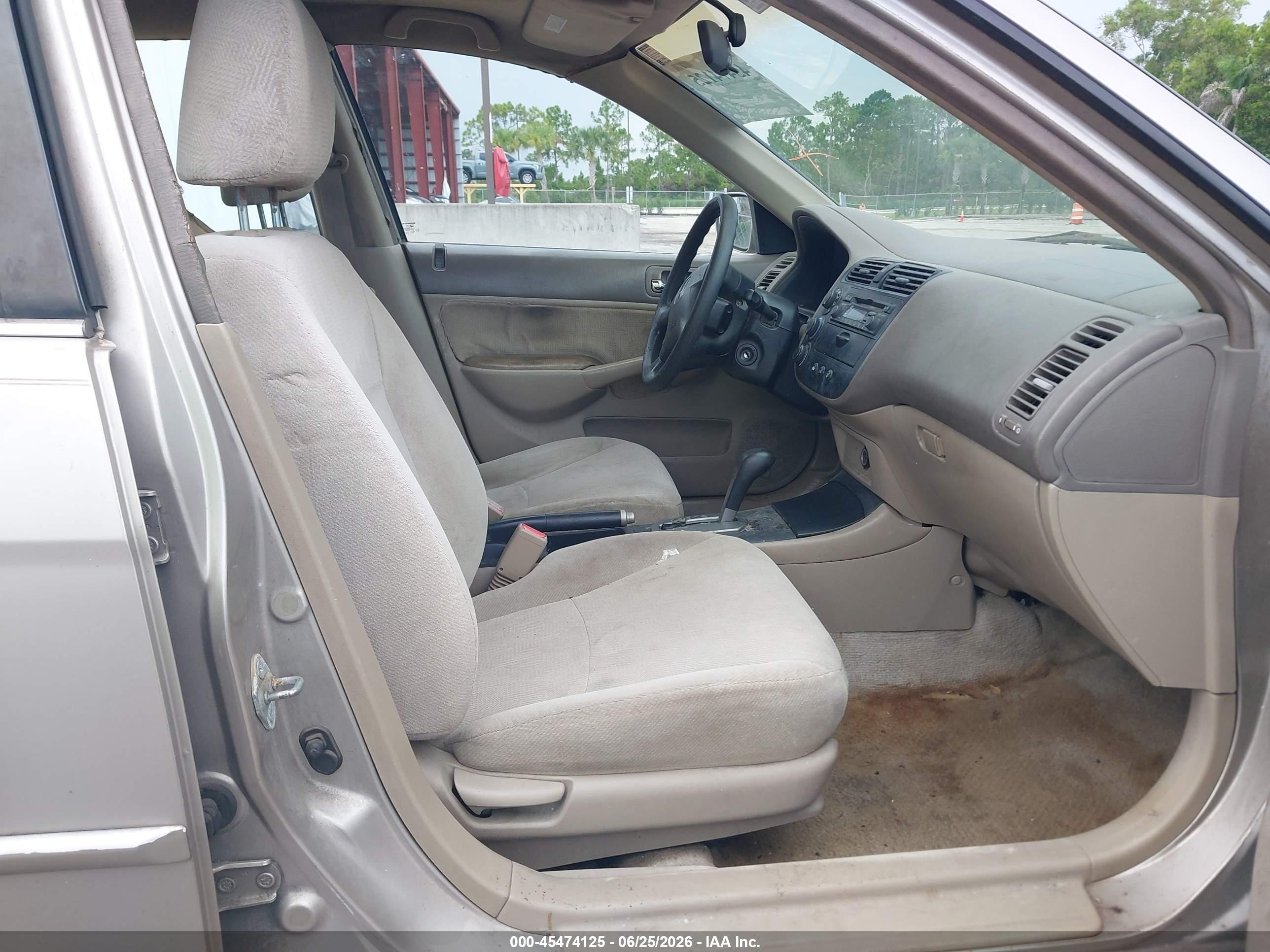 2002 Honda Civic Ex Tan vin: 2HGES26702H587865