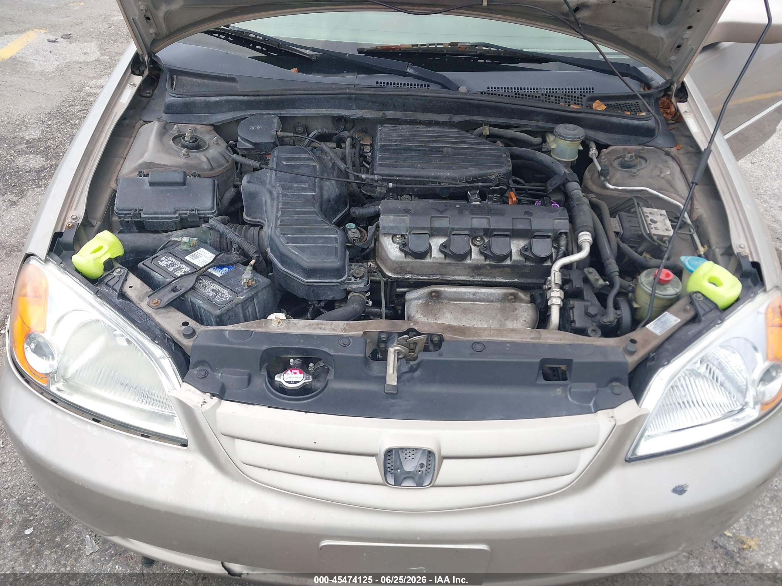 2002 Honda Civic Ex Tan vin: 2HGES26702H587865