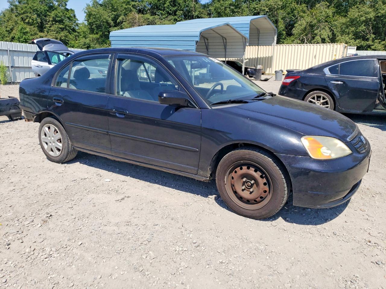 2003 Honda Civic Ex Black vin: 2HGES26703H530115