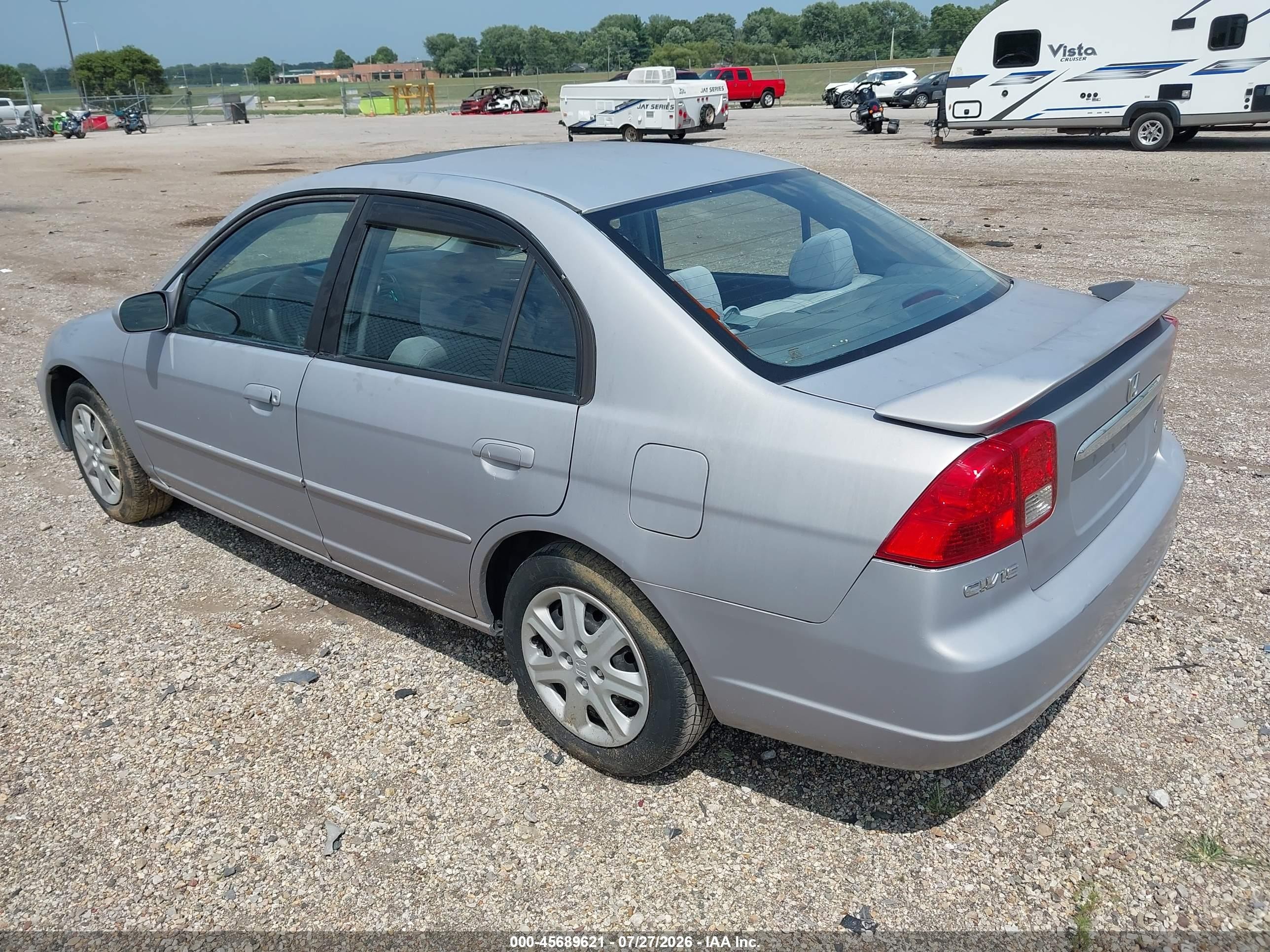 2003 Honda Civic Ex Gray vin: 2HGES26703H552308