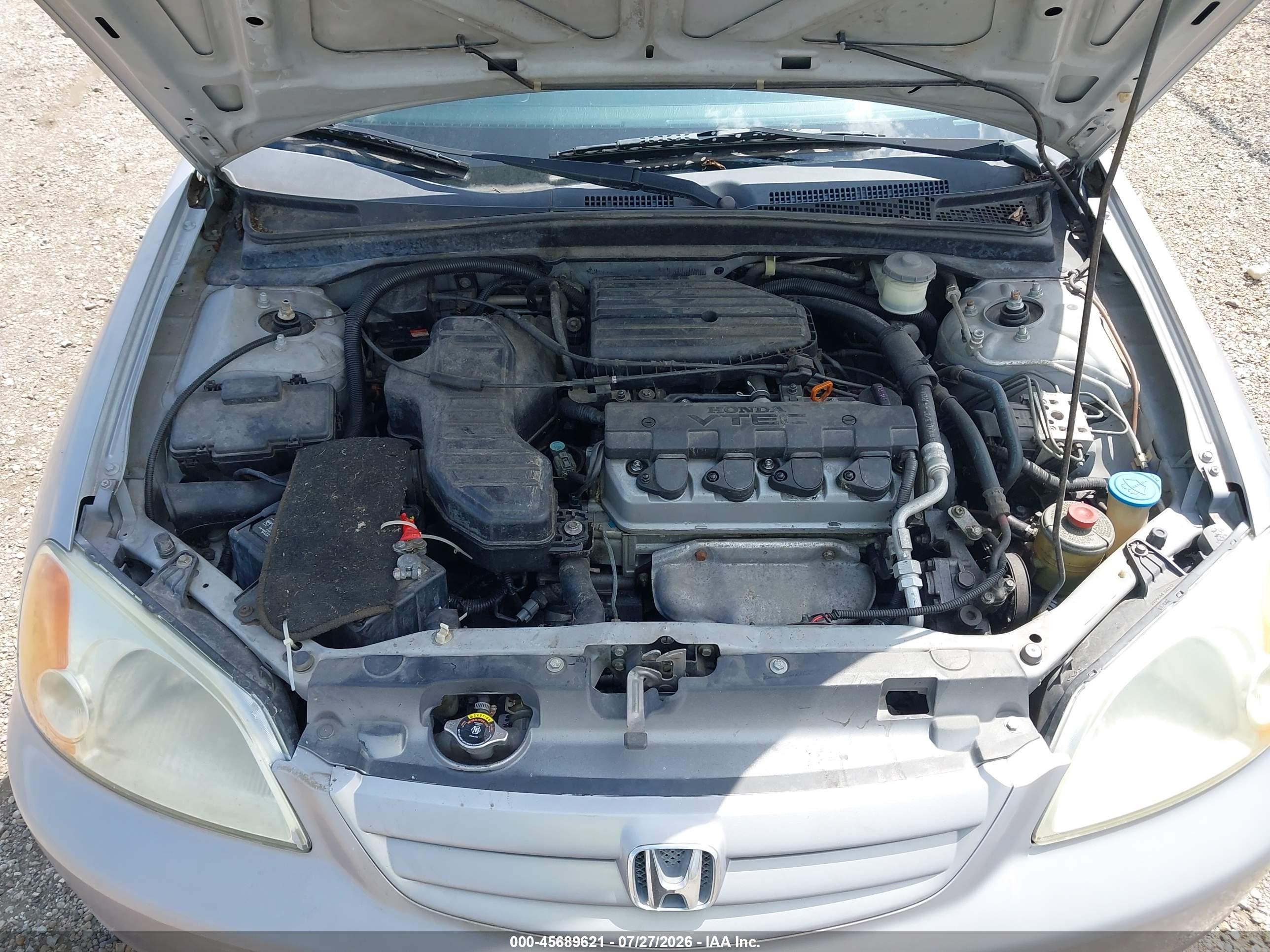 2003 Honda Civic Ex Gray vin: 2HGES26703H552308