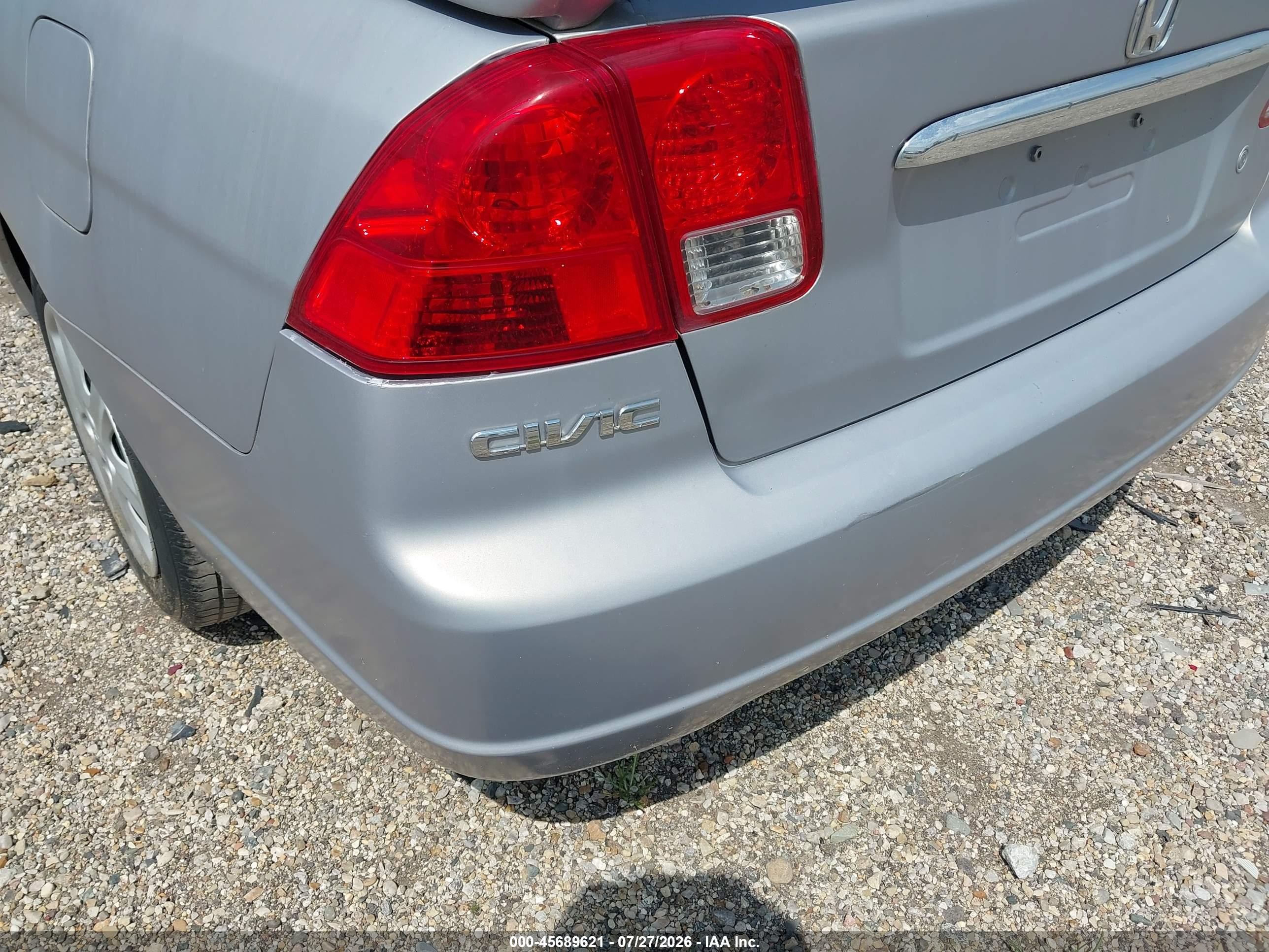 2003 Honda Civic Ex Gray vin: 2HGES26703H552308