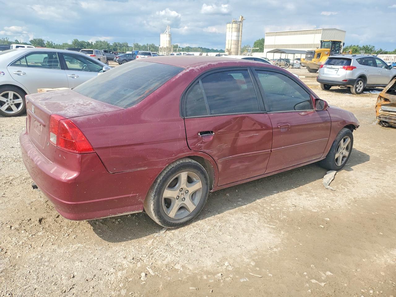 2004 Honda Civic Ex Burgundy vin: 2HGES26704H533064