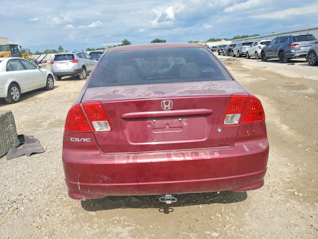 2004 Honda Civic Ex Burgundy vin: 2HGES26704H533064