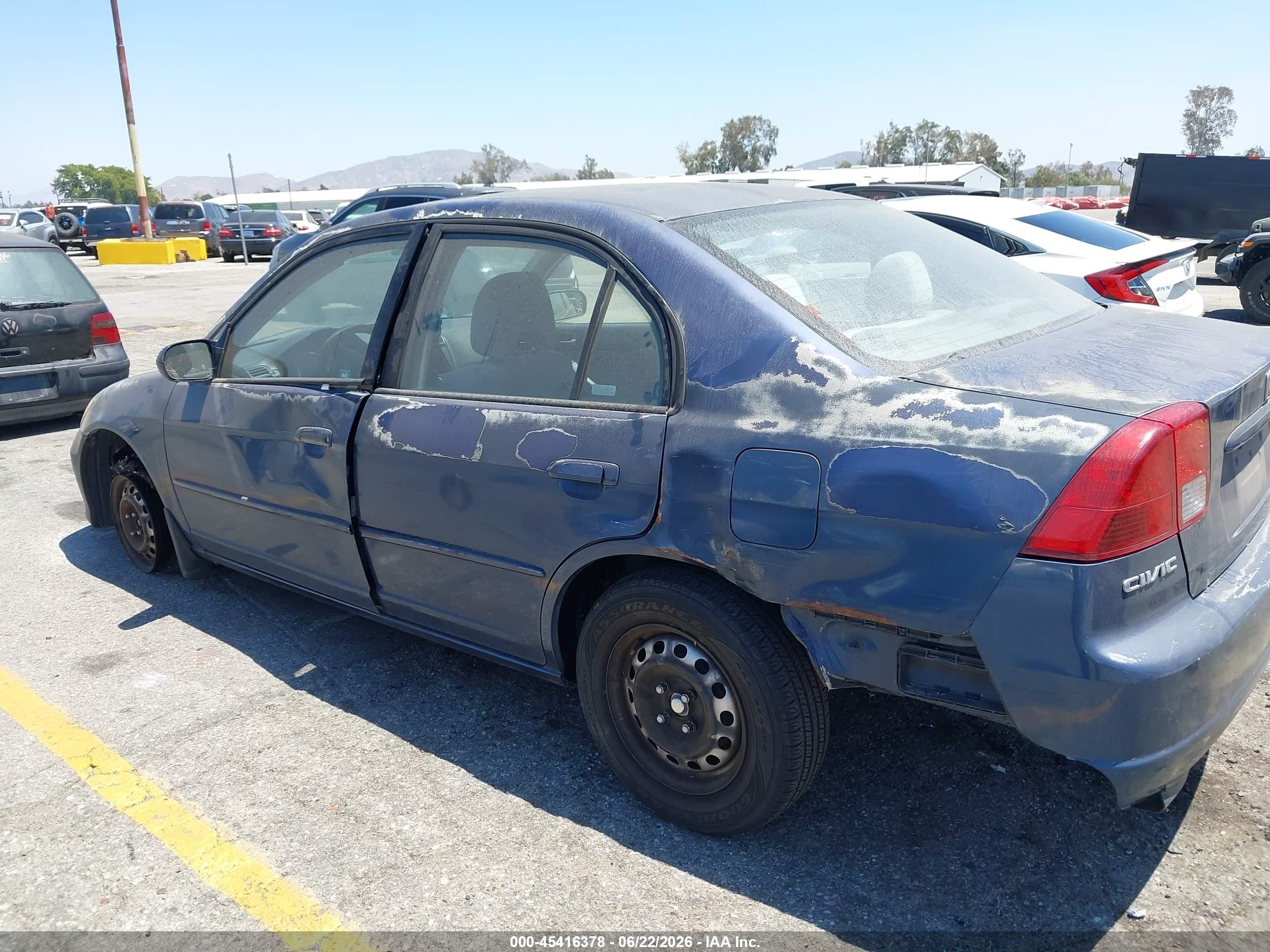 2004 Honda Civic Ex Blue vin: 2HGES26704H544792
