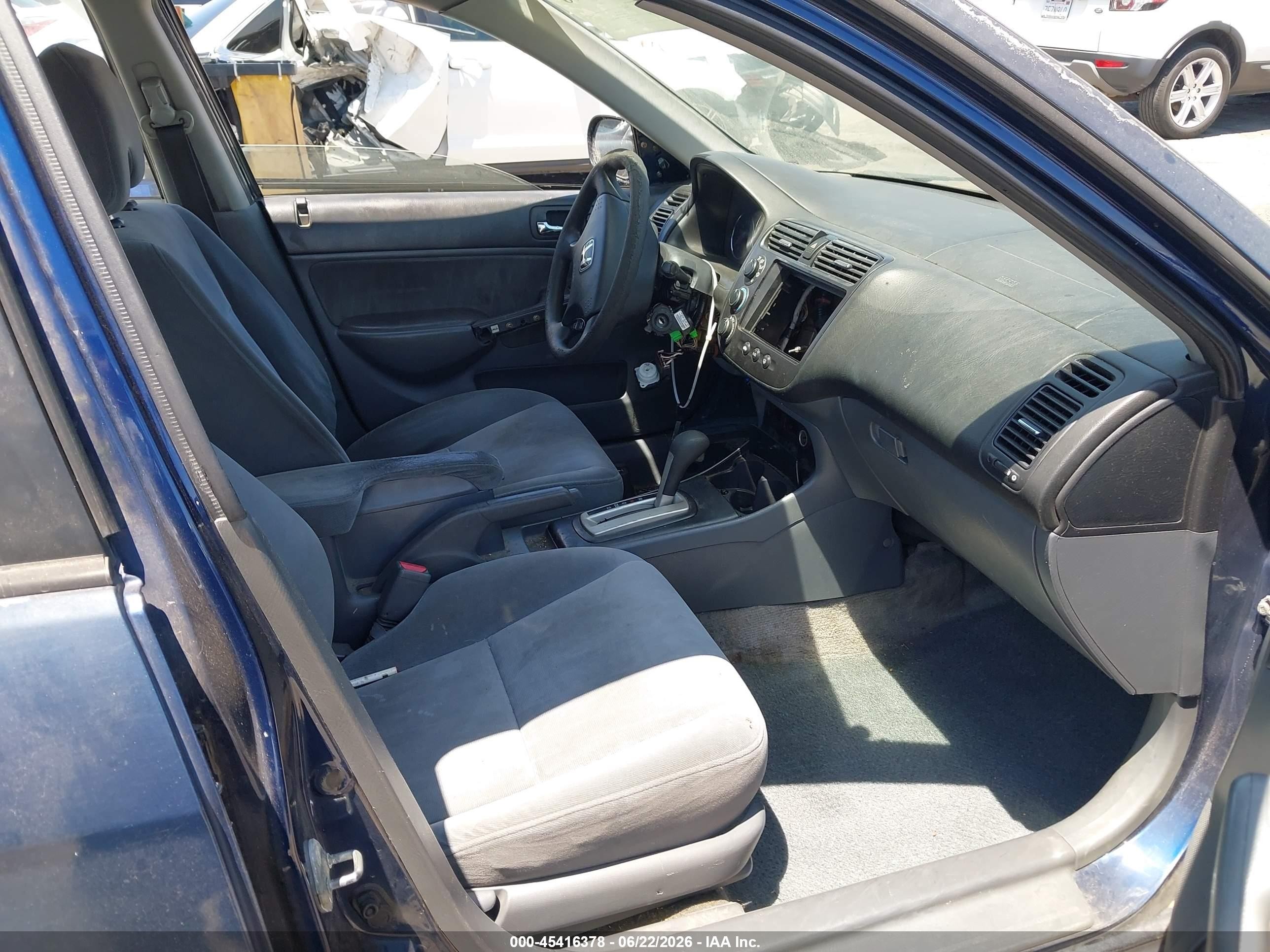 2004 Honda Civic Ex Blue vin: 2HGES26704H544792