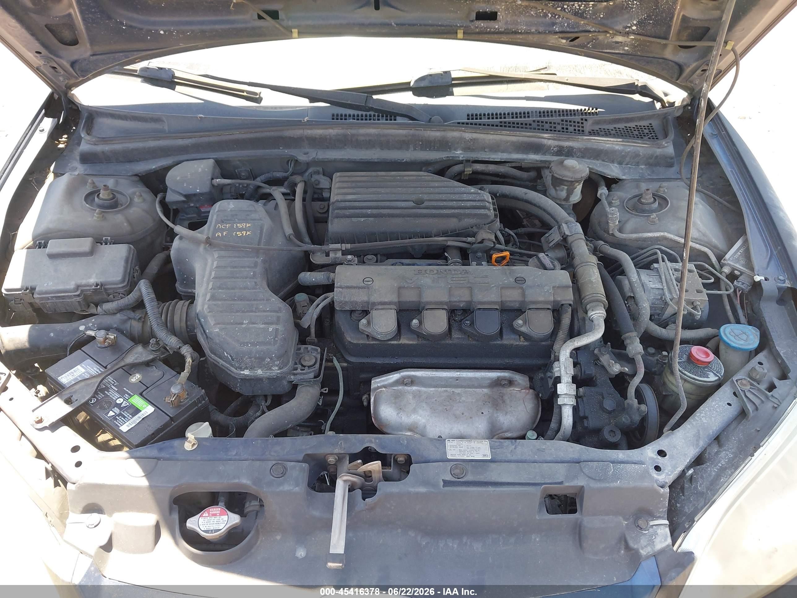 2004 Honda Civic Ex Blue vin: 2HGES26704H544792
